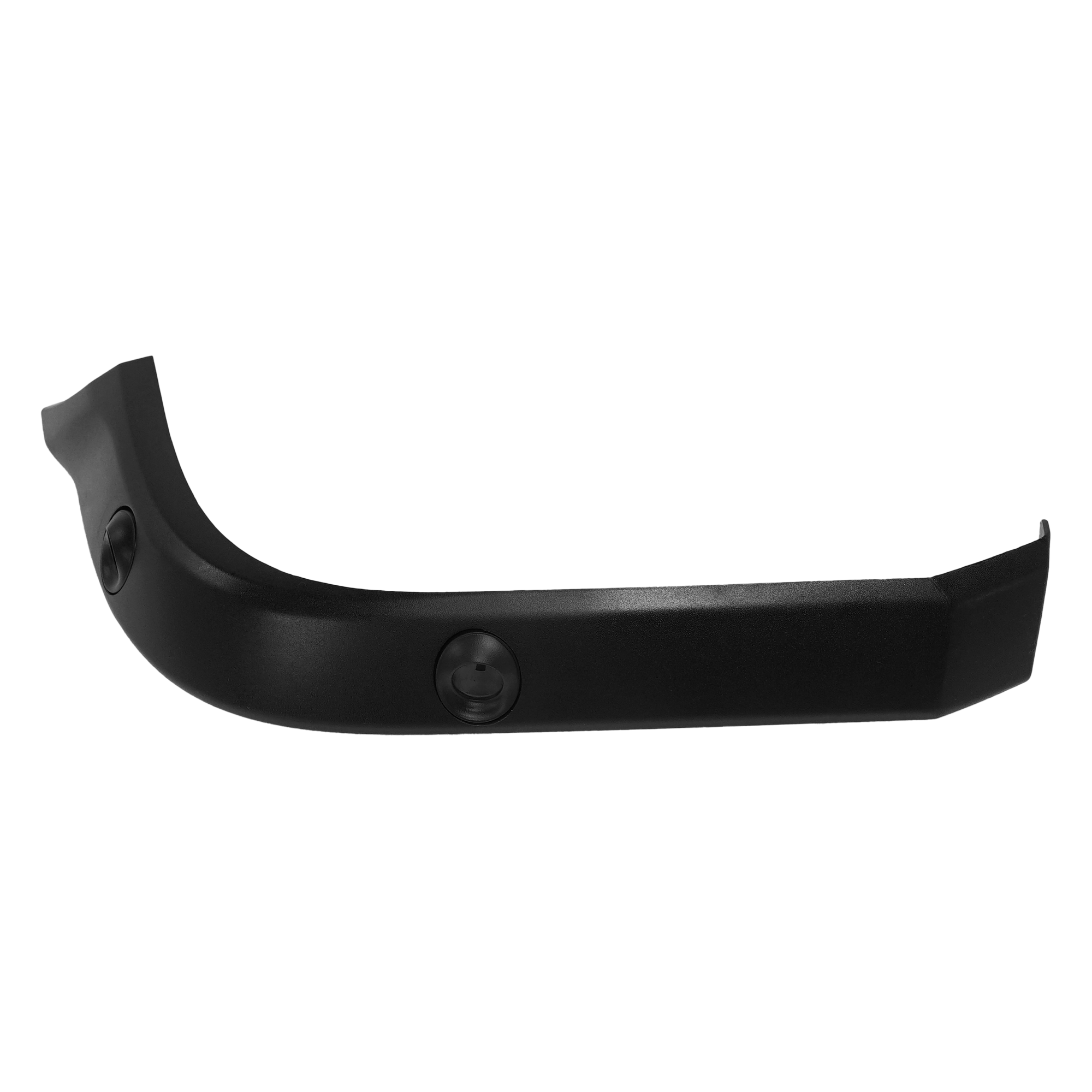 AM RAM 1500-19-24 REAR BUMPER MOLDING LH Outer Dual Exhaust w Park Assist Sensor Holes SKU RD76370014 Partslink CH1146112 OEM 68404409AB 68404409AA