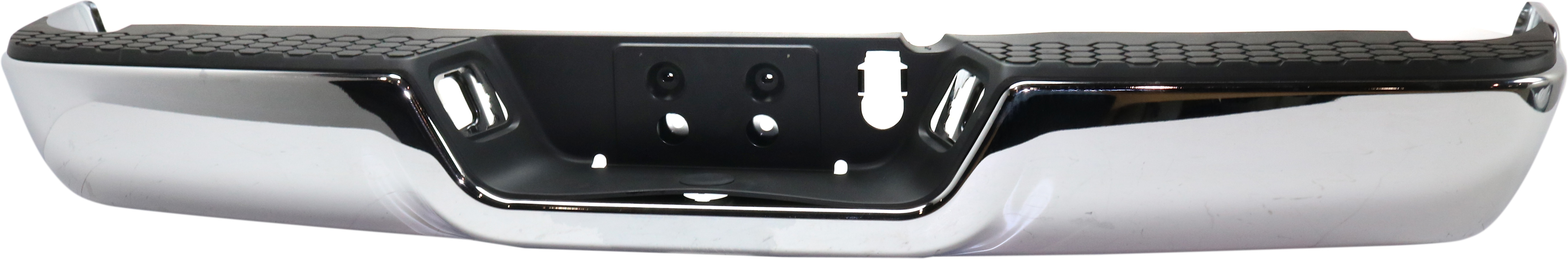AM RAM 2500-3500-13-18 STEP BUMPER FACE BAR AND PAD w Pad Provision w o Mounting Bracket Chrome w o Parking Aid Sensor Holes Type 1 SKU RD82620001 Partslink CH1103128 OEM 68207306AA PFM
