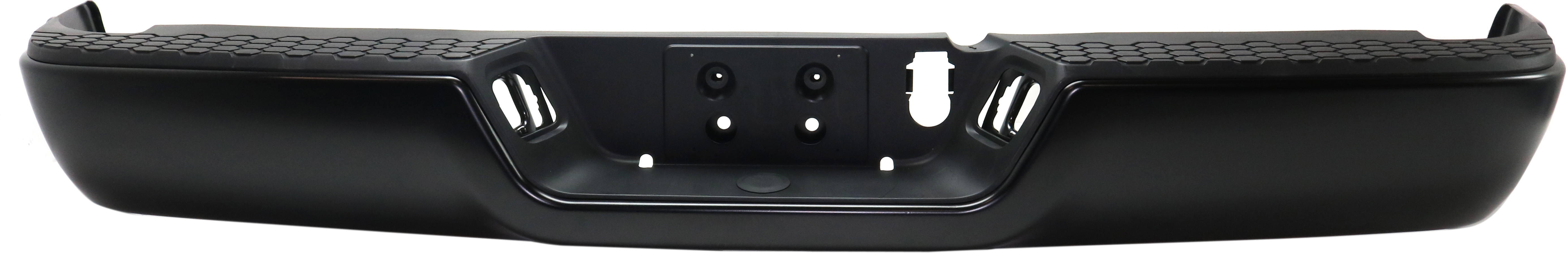 AM RAM 2500-3500-13-18 STEP BUMPER FACE BAR AND PAD w Pad Provision w o Mounting Bracket Powdercoated Black w o Parking Aid Sensor Holes SKU RD82620003 Partslink CH1103126 OEM 68207290AA PFM