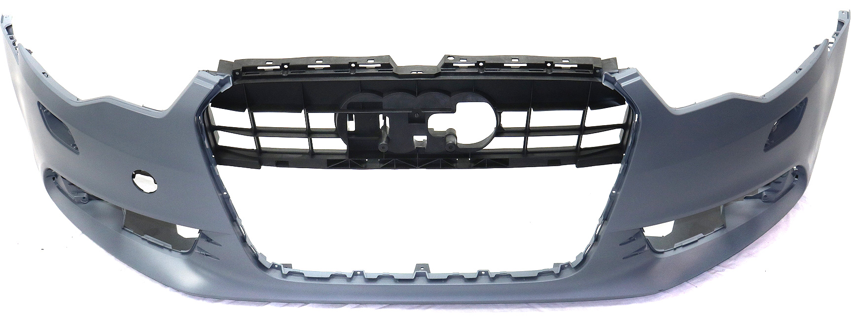 AM A6-12-15 FRONT BUMPER COVER Primed w o S line Pkg and Parking Aid Snsr Holes CAPA SKU REPA010355PQ Partslink AU1000207C OEM 4G0807065GRU
