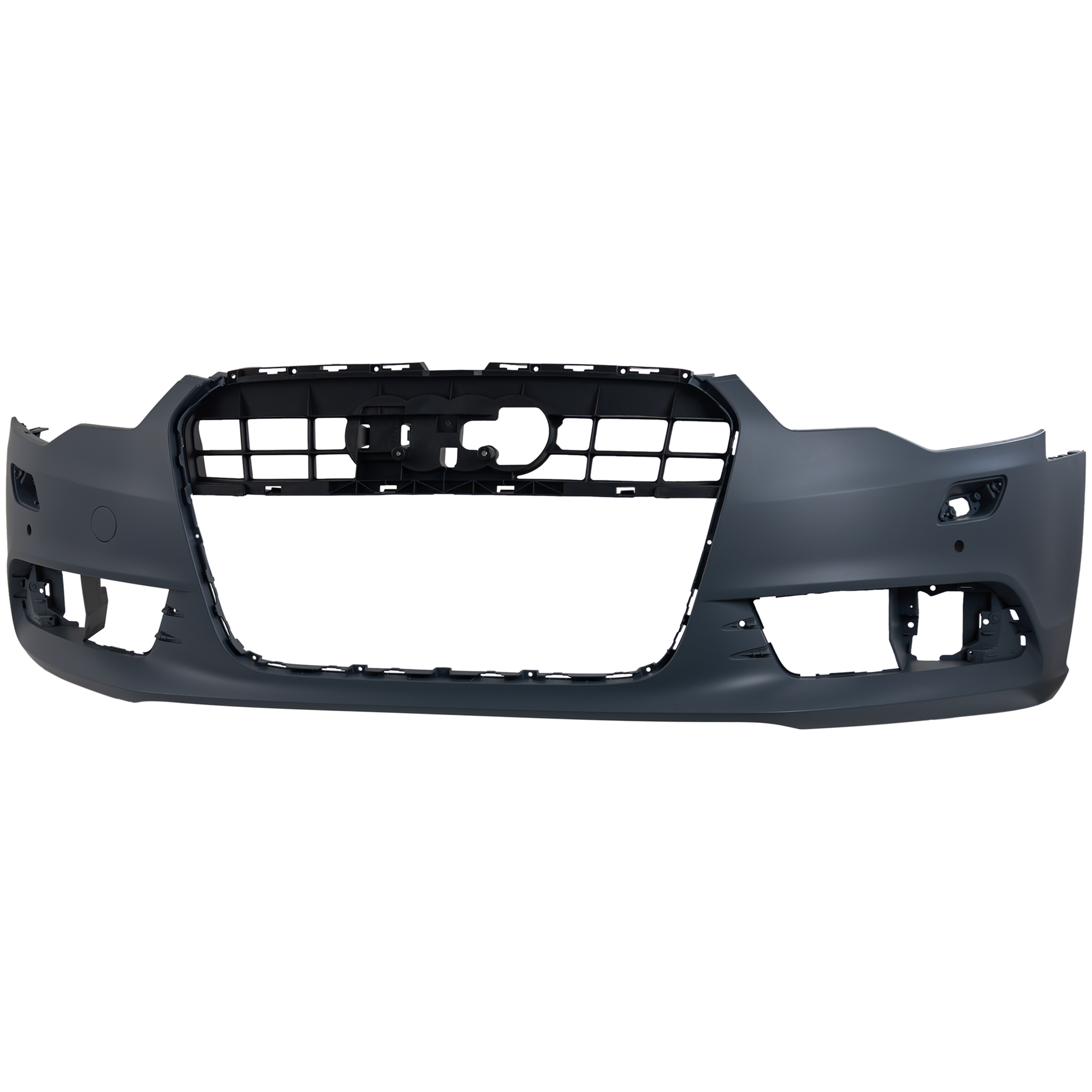 AM A6-12-15 FRONT BUMPER COVER Primed w o S Line Pkg w Parking Aid Snsr Holes w o IPAS Holes CAPA SKU REPA010356PQ Partslink AU1000208C OEM 4G0807065AGRU