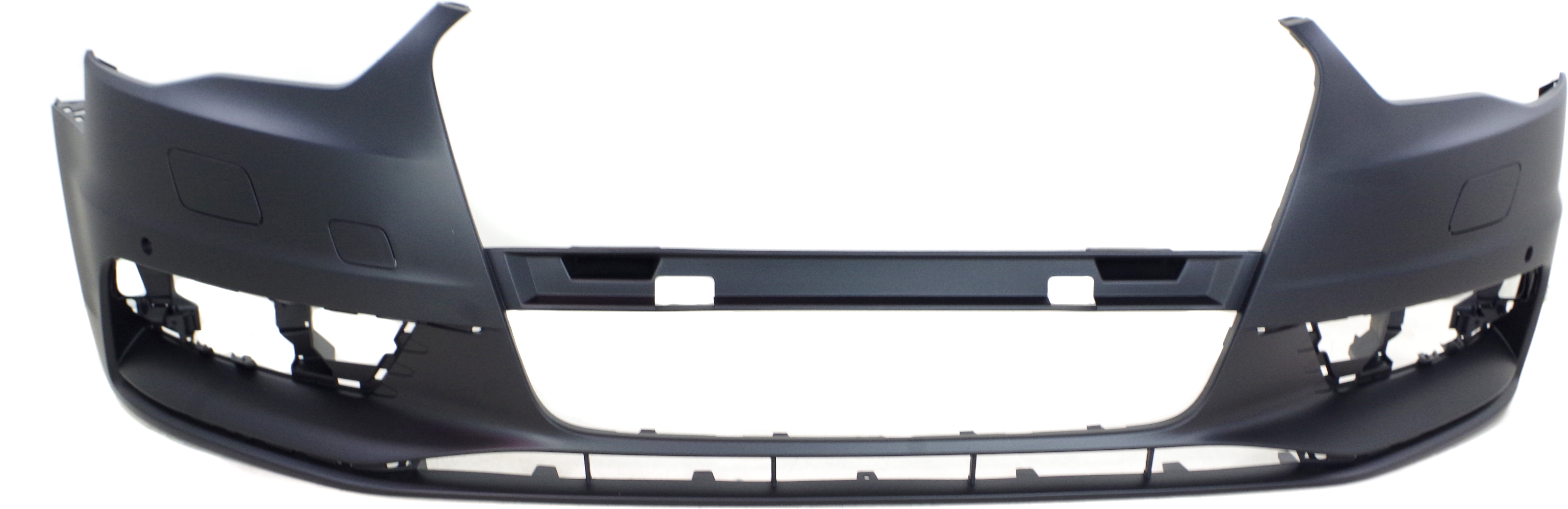 AM A3-15-16 FRONT BUMPER COVER Primed Convertible Sedan w o HLW and Parallel Park Assist Sensor Holes w Parking Aid Sensor Holes SKU REPA010362P Partslink AU1000219 OEM 8V5807065BGRU
