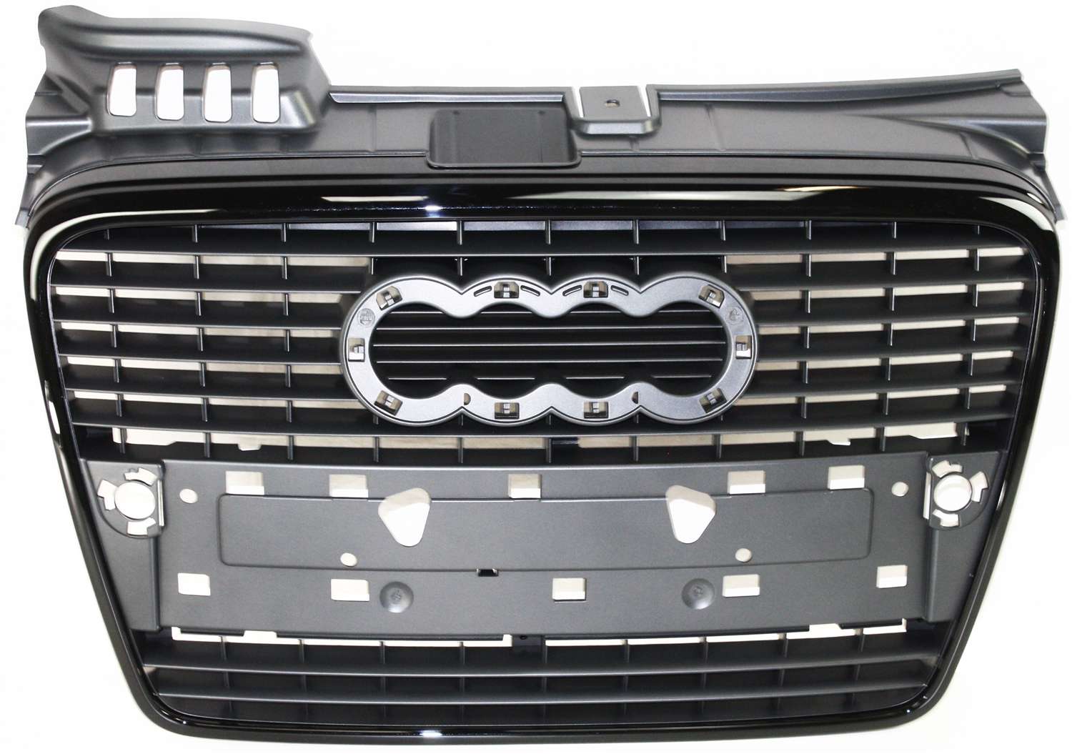 AM A4 S4-05-08 GRILLE Black Shell and Insert w o S Line Package SKU REPA070103P Partslink AU1200113 OEM 8E0853651JVMZ