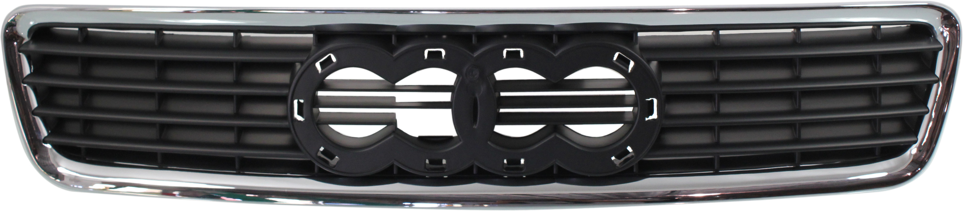 AM A4-99-02 GRILLE Hood Mount Chrome Shell Primed Insert From VIN X200001 Early Design SKU REPA070118 Partslink AU1200109 OEM 8D0853651R3FZ
