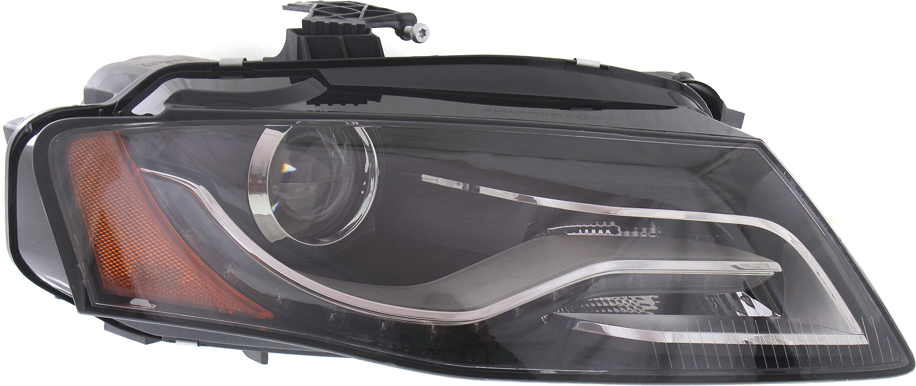 AM A4-09-10 S4-10-10 HEAD LAMP RH Lens and Housing HID Xenon w o HID Kit w o Curve Lighting Sedan Wagon To 6-21-10 SKU REPA100195 Partslink AU2503150 OEM 8K0941030AL