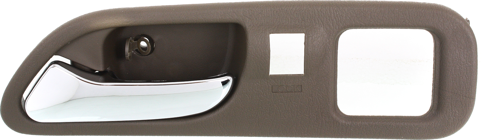 AM TL 99-03 MDX 01-06 INTERIOR FRONT DOOR HANDLE Left Chr Lever+Brown Housing Saddle Plas MDX w Touring Pkg SKU REPA462140B OEM 72165S3VJ01ZB 72165S3VA72ZB