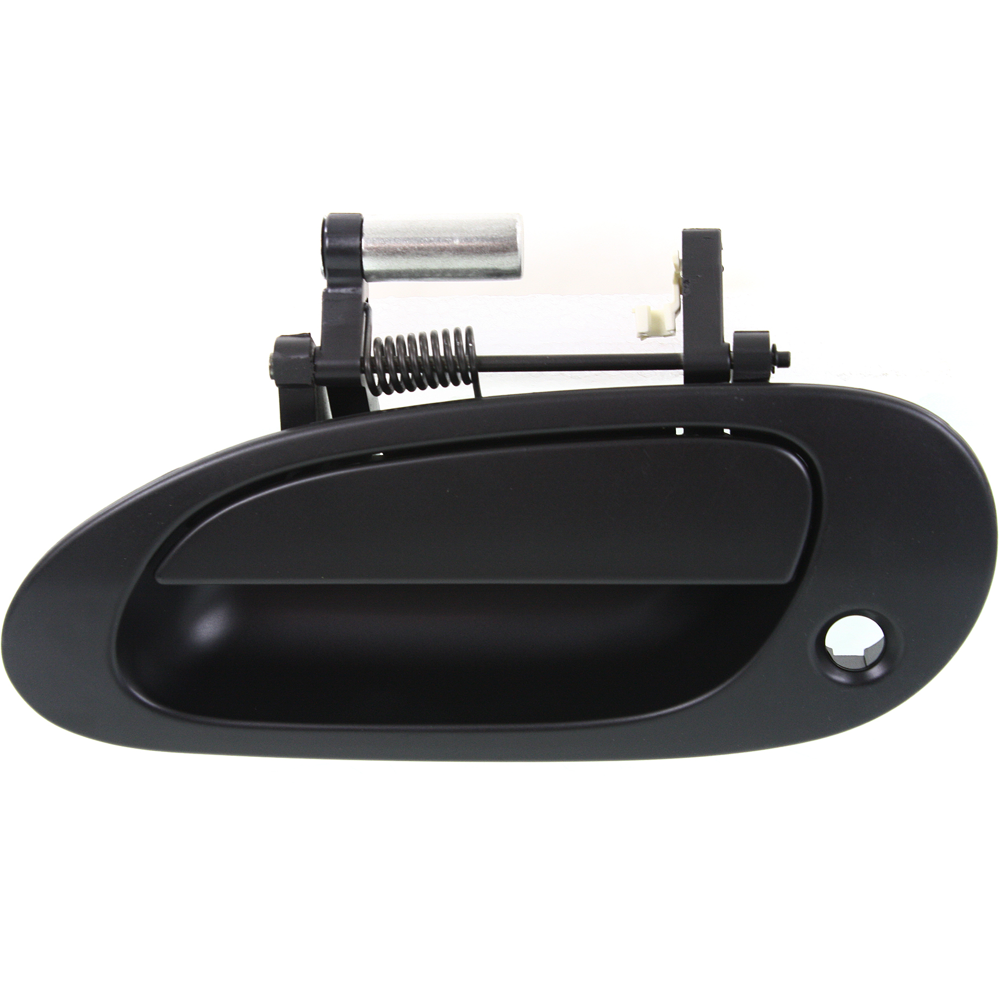 AM RSX 02-06 FRONT EXTERIOR DOOR HANDLE LH Primed Black w Keyhole Plastic SKU REPA462150 Partslink AC1310100 OEM 72180S6M003ZB