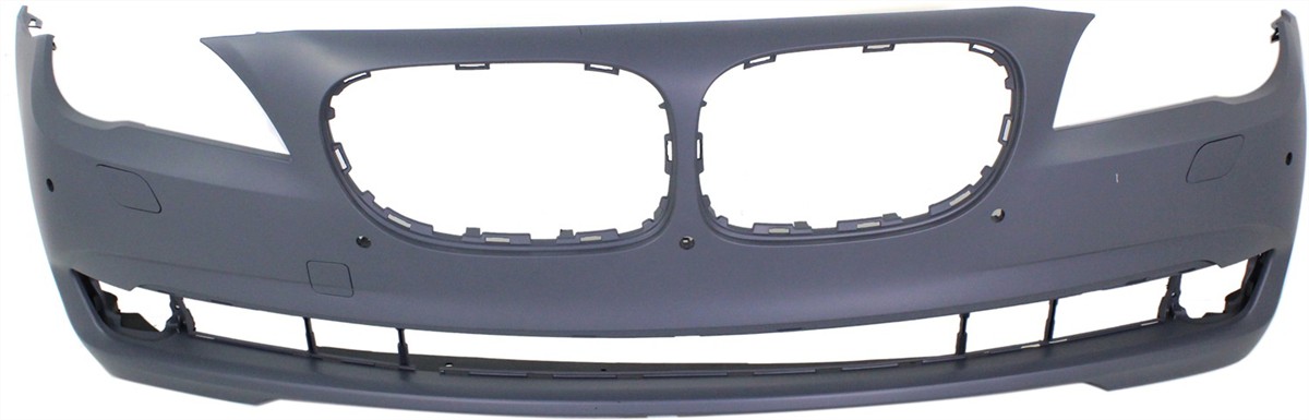AM 7 SERIES 09-12 FRONT BUMPER COVER Primed w o M Pkg w PDC Sensor Holes and Side View Cam SKU REPB010350P Partslink BM1000230 OEM 51117251634