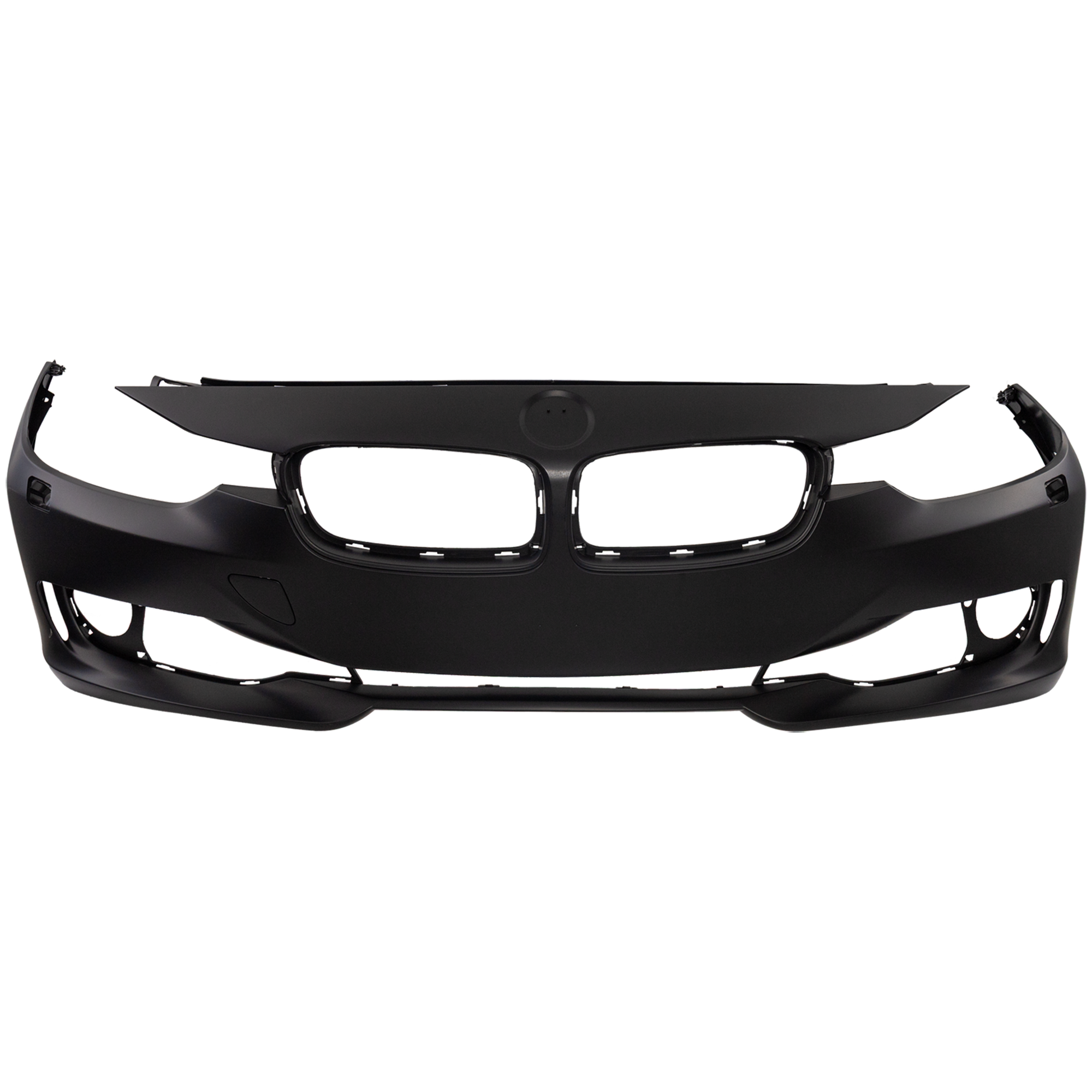 AM 3 SERIES 12-15 FRONT BUMPER COVER Primed Standard w o M Sport Line Sedan Wagon w HLW Holes w o PDC Sensor Holes SKU REPB010366P Partslink BM1000260 OEM 51117293019