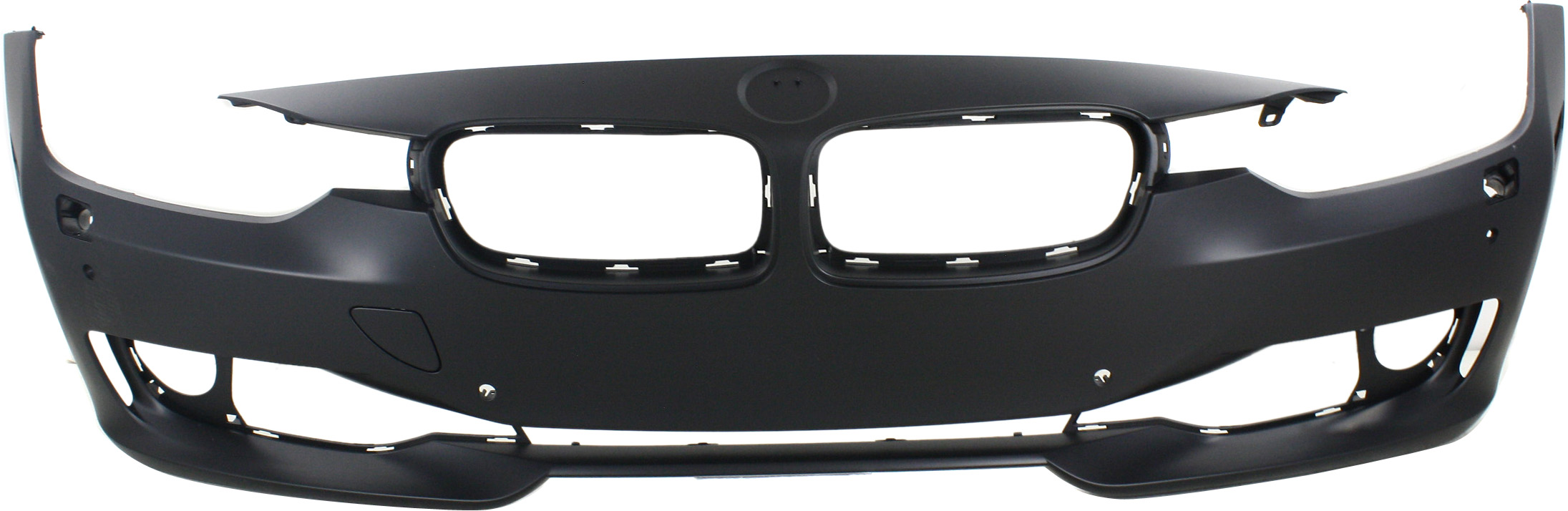 AM 3 SERIES 12-15 FRONT BUMPER COVER Primed Standard w o M Sport Line Sedan Wagon w HLW PDC Sensor IPAS Holes w o Cam Holes CAPA SKU REPB010368PQ Partslink BM1000258C OEM 51117293017