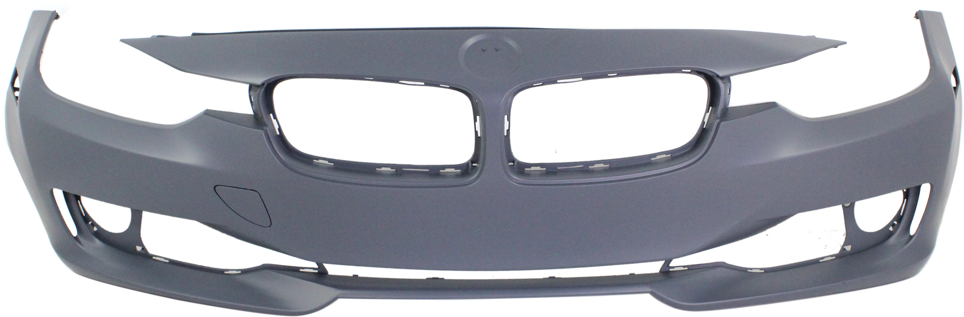 AM 3 SERIES 12-15 FRONT BUMPER COVER Primed Exc. M3 Model Standard w o M Sport Line Sedan Wagon w o HLW Cam Holes w PDC Sensor IPAS Holes SKU REPB010372P Partslink BM1000263 OEM 51117293013