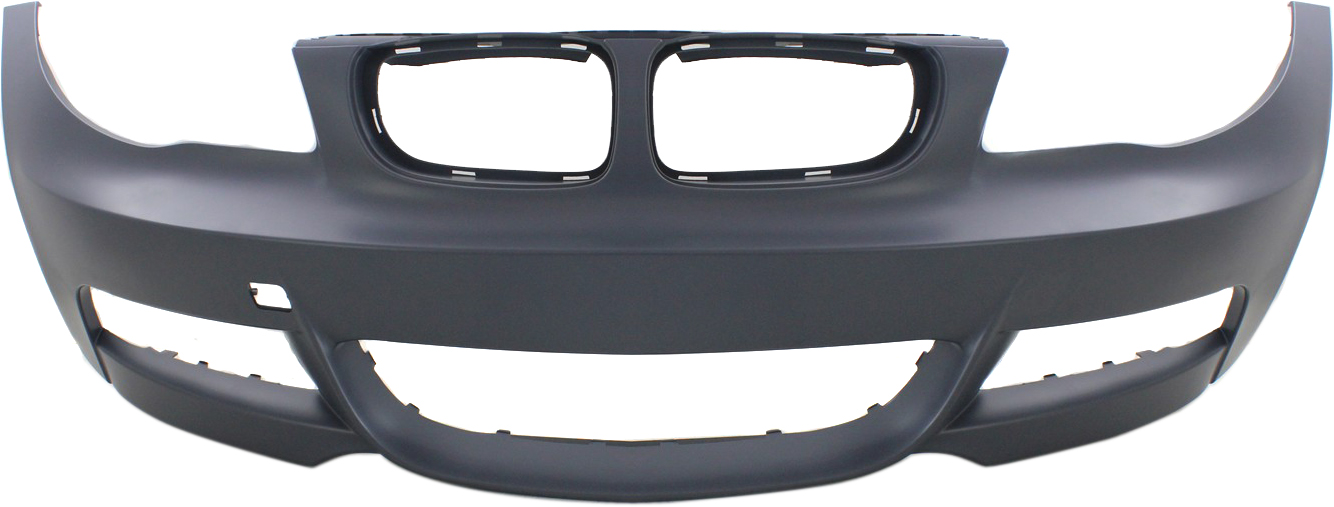 AM 1 SERIES 08-13 FRONT BUMPER COVER Primed w M Pkg w o Headlight Washer Holes SKU REPB010389P Partslink BM1000208 OEM 51118057506-51118057507