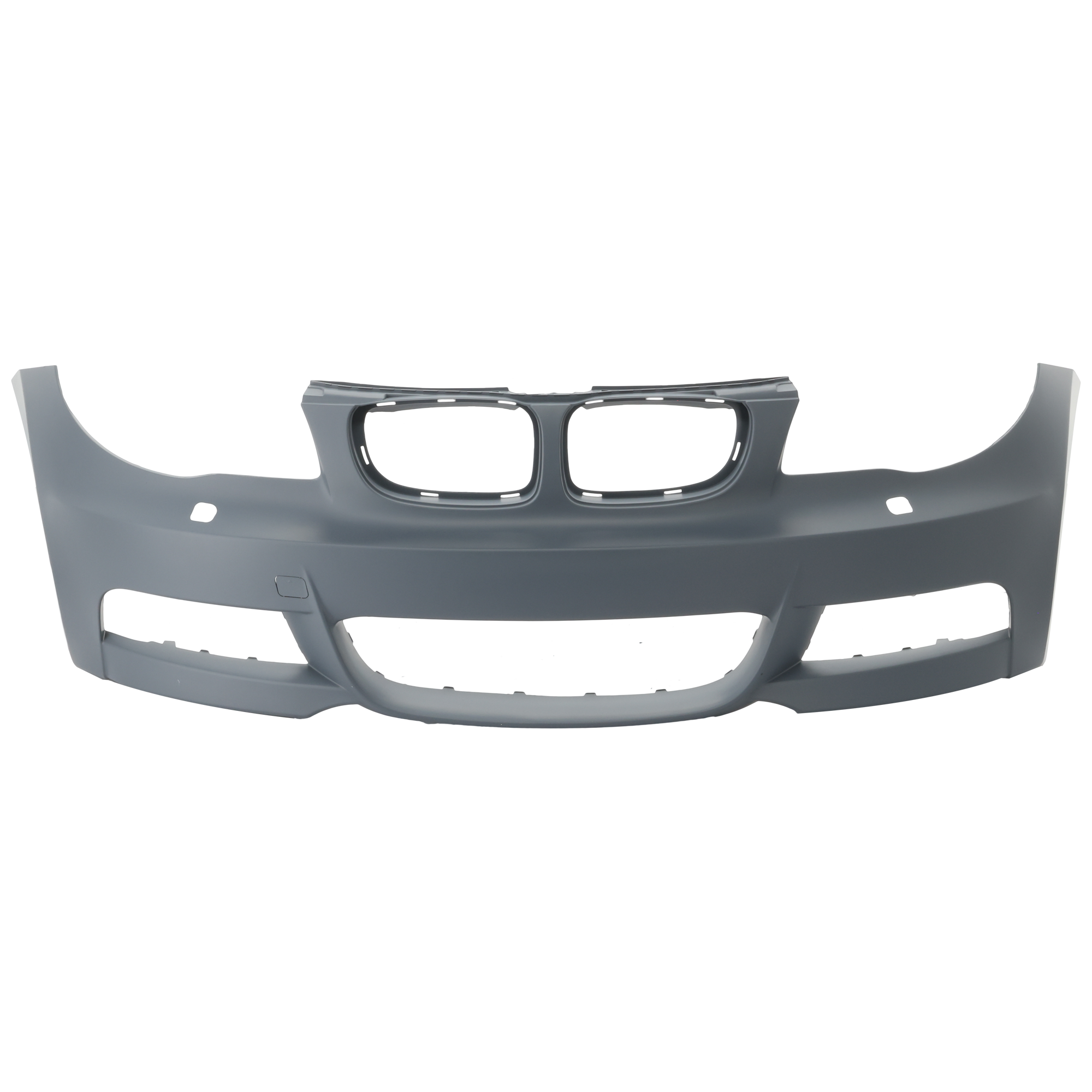 AM 1 SERIES 08-13 FRONT BUMPER COVER Primed w M Pkg w Headlight Washer Holes SKU REPB010390P Partslink BM1000224 OEM 51118057508-51118057509