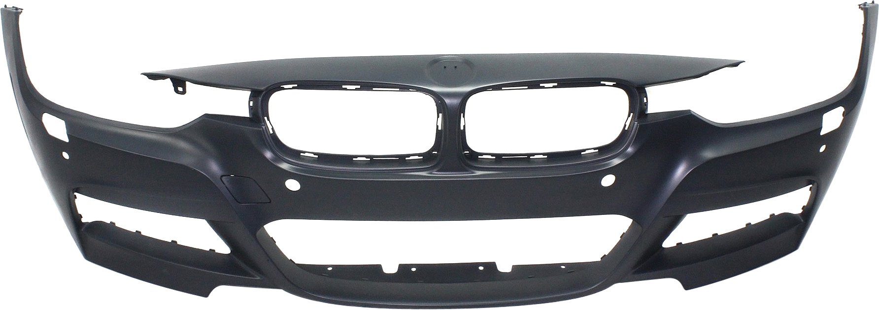 AM 3 SERIES 13-19 FRONT BUMPER COVER Primed w M Sport Line 13-18 Sedan Wagon w HLW PDC Sensor IPAS Cam Holes CAPA SKU REPB010391PQ Partslink BM1000286C OEM 51118067958