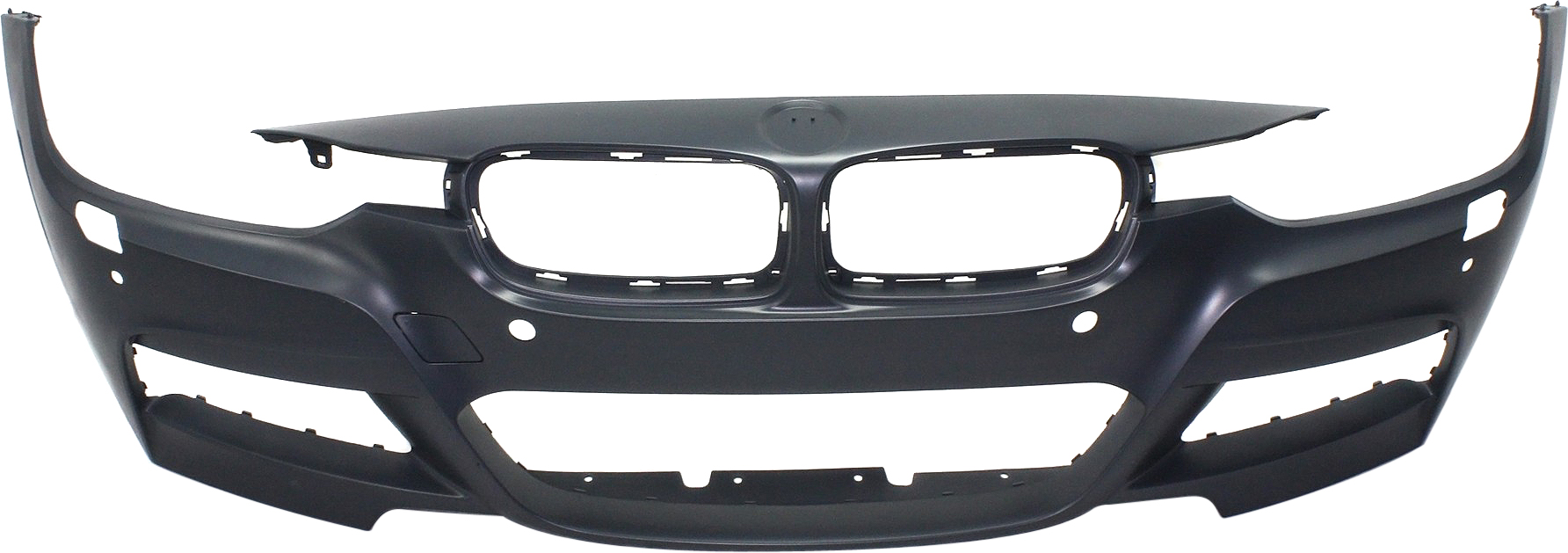 AM 3 SERIES 13-19 FRONT BUMPER COVER Primed w M Sport Line 13-18 Sedan Wagon w HLW PDC Sensor IPAS Cam Holes SKU REPB010391P Partslink BM1000286 OEM 51118067958