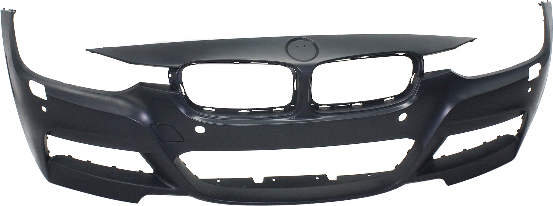 AM 3 SERIES 13-19 FRONT BUMPER COVER Primed w M Sport Line 13-18 Sedan Wagon w HLW PDC Sensor Holes w o IPAS Cam Holes SKU REPB010393P Partslink BM1000289 OEM 51118067956