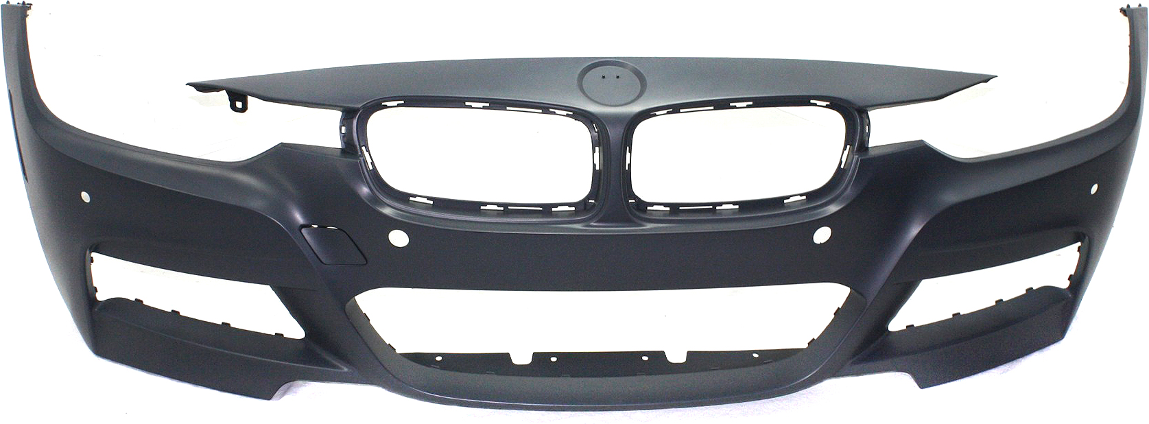 AM 3 SERIES 13-19 FRONT BUMPER COVER Primed w M Sport Line 13-18 Sedan Wagon w o HLW IPAS Holes w PDC Sensor Cam Holes SKU REPB010399P Partslink BM1000293 OEM 51118067954