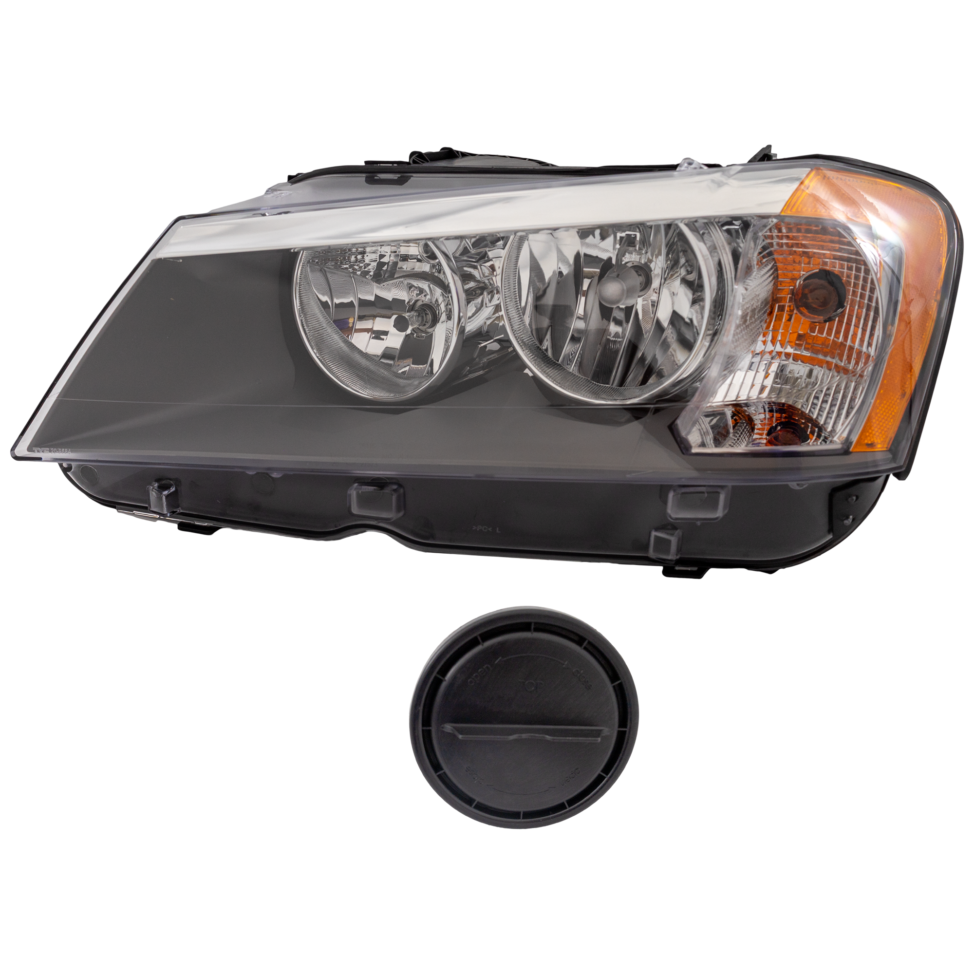 AM X3-11-14 HEAD LAMP LH Assembly Halogen CAPA SKU REPB100180Q Partslink BM2502170C OEM 63117222025