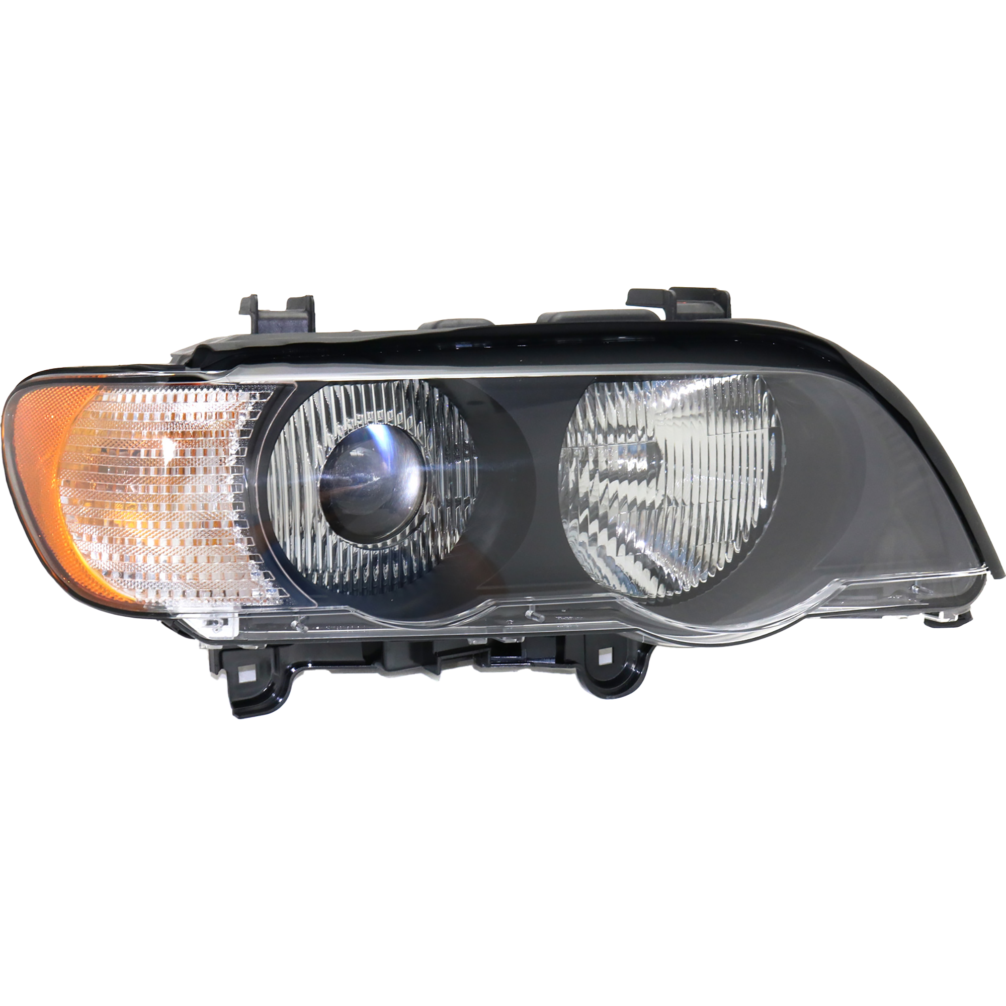AM X5-00-03 HEAD LAMP RH Assembly HID Xenon w HID Kit w White Turn Signal SKU REPB100363 OEM 63126930240 PFM