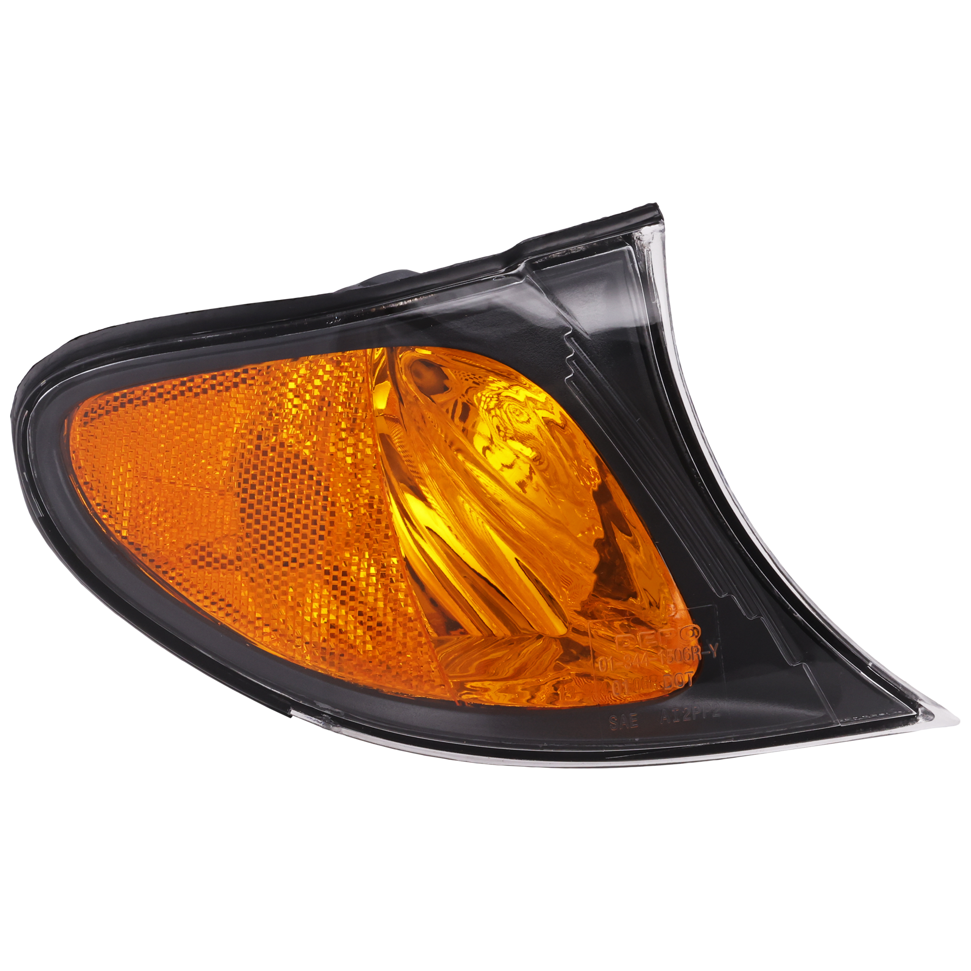AM 3 SERIES 02-05 CORNER LAMP RH Assembly Yellow Black Surround Trim Sedan Wagon SKU REPB104107 Partslink BM2521109 OEM 63137165860