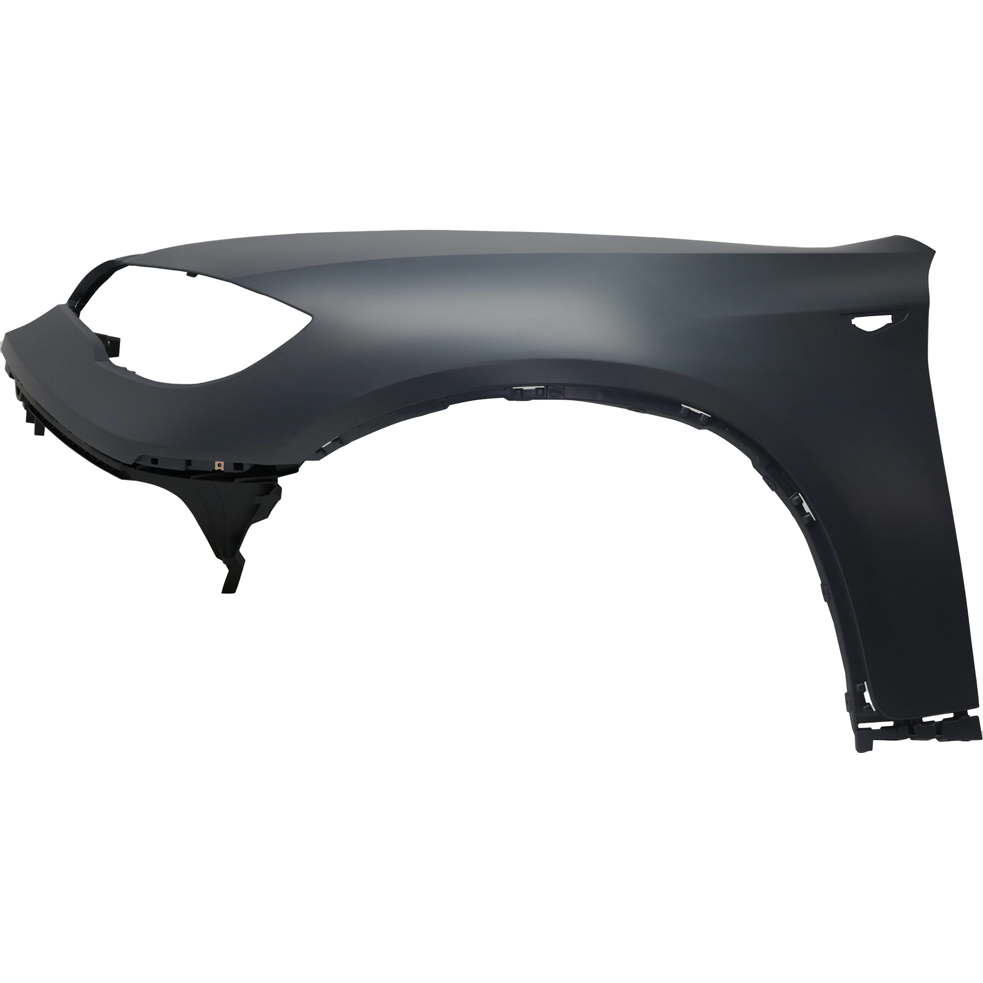 AM X6-08-14 FRONT FENDER LH Primed Fiberglass w o HeadLamp Washer Hole w Side Lamp Hole SKU REPB220172 Partslink BM1240160 OEM 51657052399