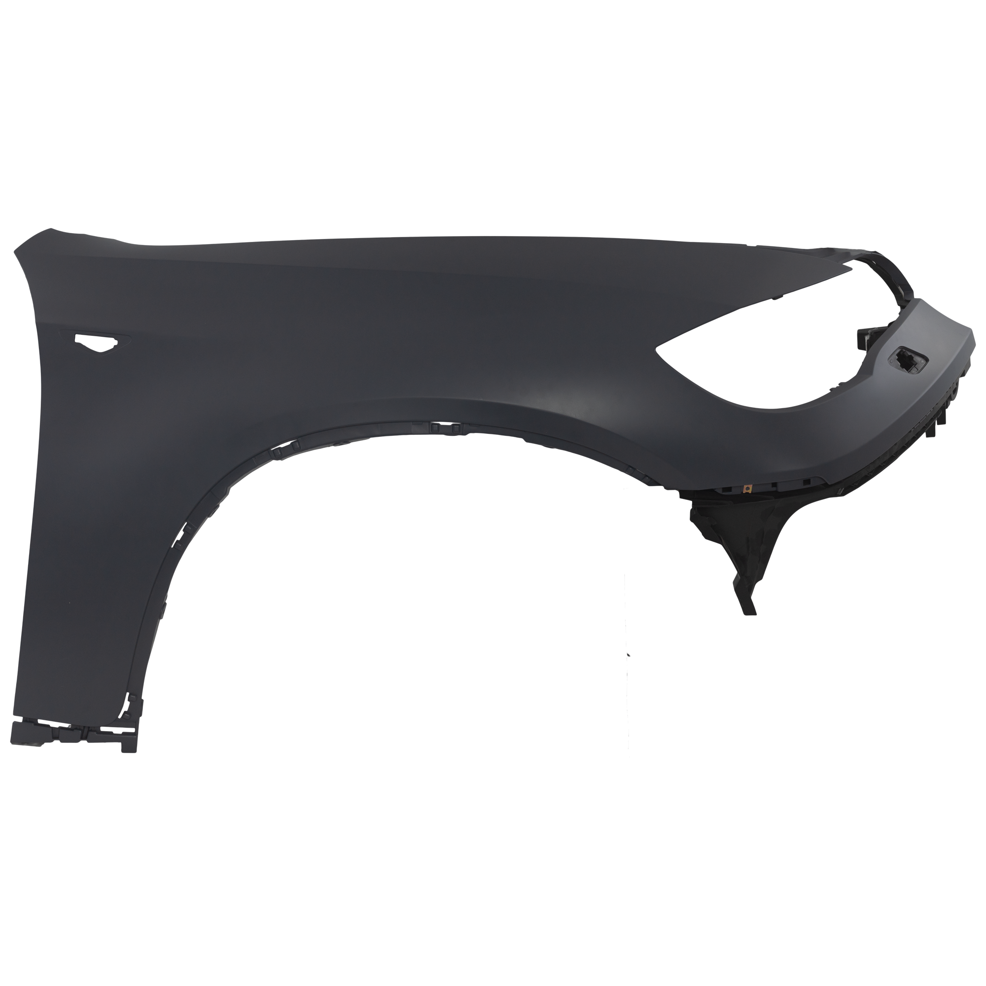 AM X6-08-14 FRONT FENDER RH Primed Fiberglass w HeadLamp Washer Hole w Side Lamp Hole SKU REPB220173 Partslink BM1241161 OEM 51657052424