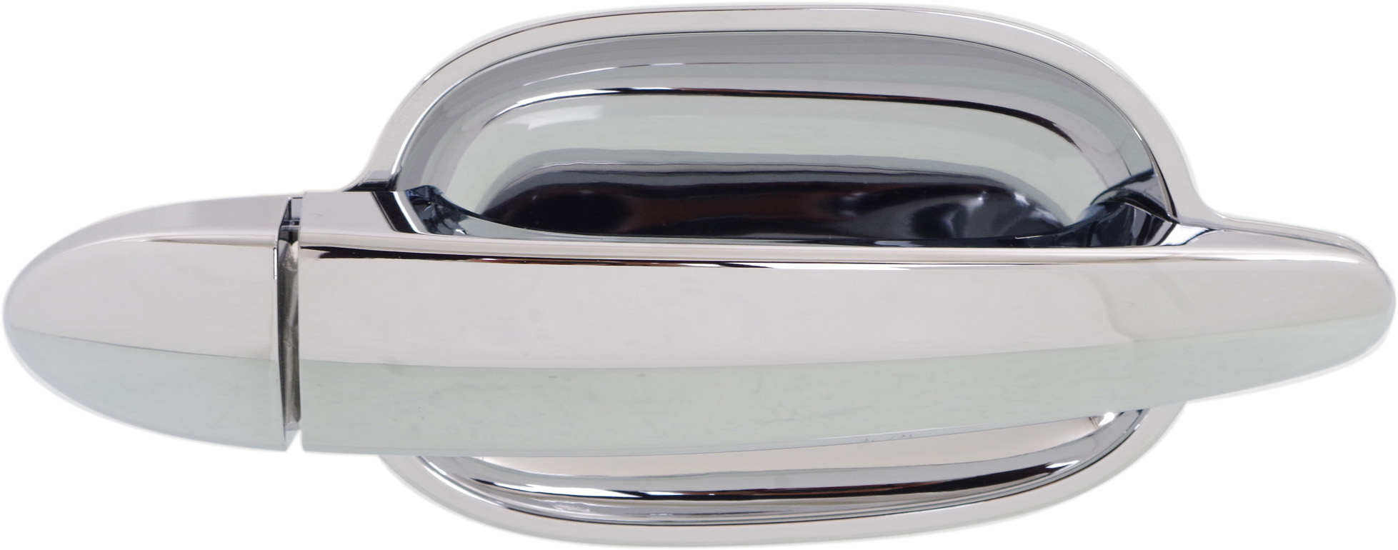 AM 5 SERIES 6 SERIES 04-10 FRONT EXTERIOR DOOR HANDLE RH All Chrome w o Keyhole Plastic =REAR RH SKU REPB462345K OEM 51216961444 PFM
