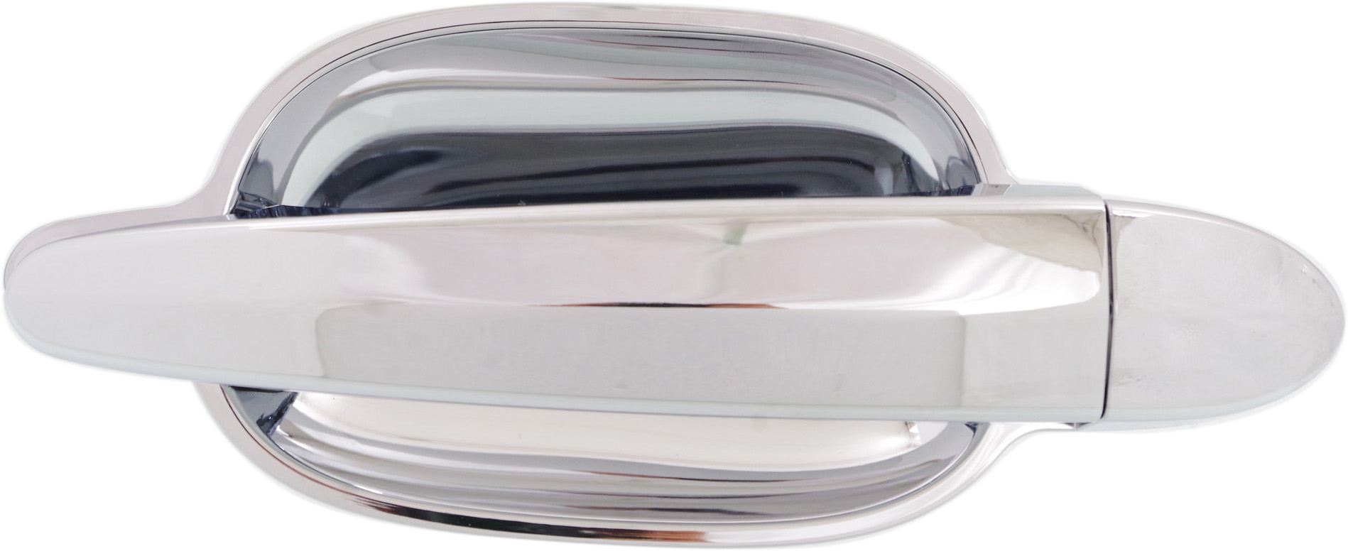 AM 5 SERIES 6 SERIES 04-10 FRONT EXTERIOR DOOR HANDLE LH All Chrome w o Keyhole Plastic =REAR LH SKU REPB462346K OEM 51216961443 PFM