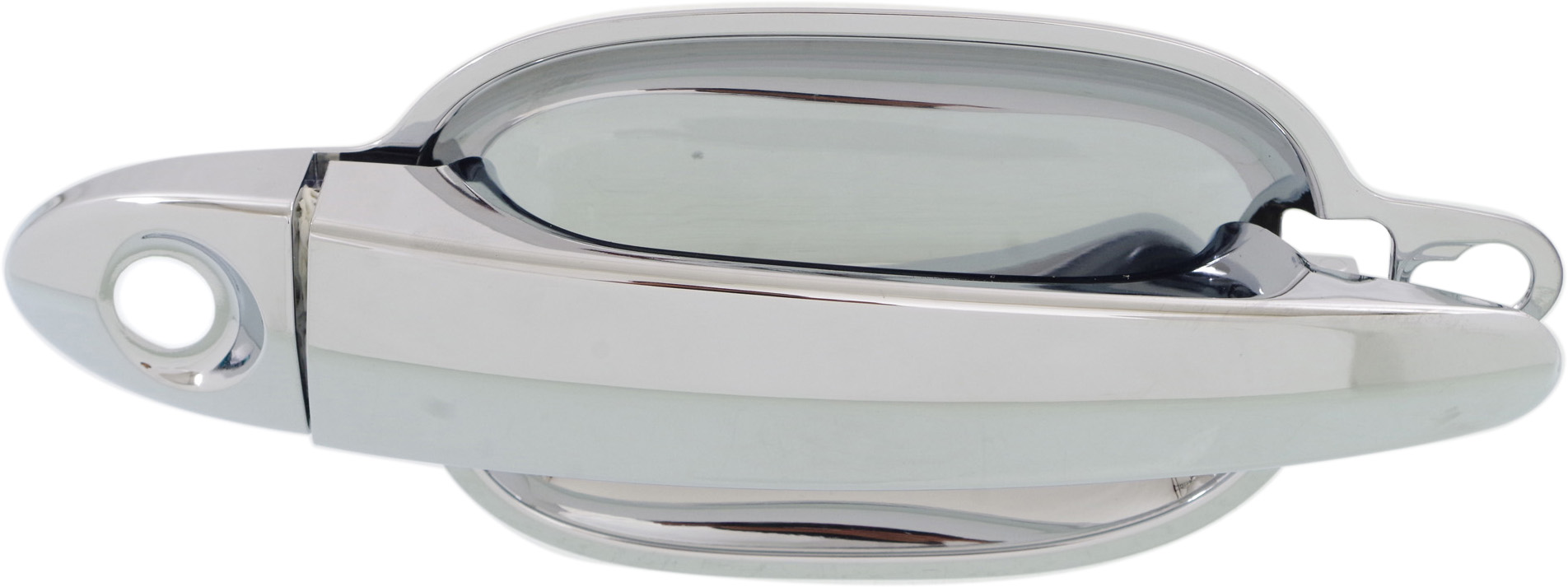 AM 5 SERIES 6 SERIES 04-10 FRONT EXTERIOR DOOR HANDLE LH All Chrome w Keyhole Plastic SKU REPB462346 OEM 51216961443 PFM