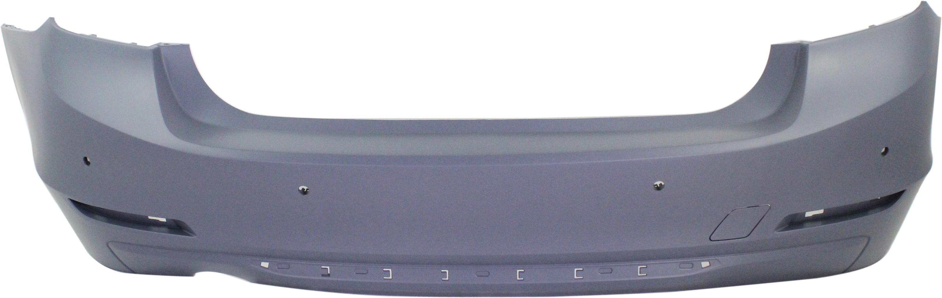 AM 320I 328D 12-15 REAR BUMPER COVER Primed Luxury Modern Sport Line w o M Sport Line Sedan w o PDC Sensor Holes SKU REPB760156P Partslink BM1100239 OEM 51127312730