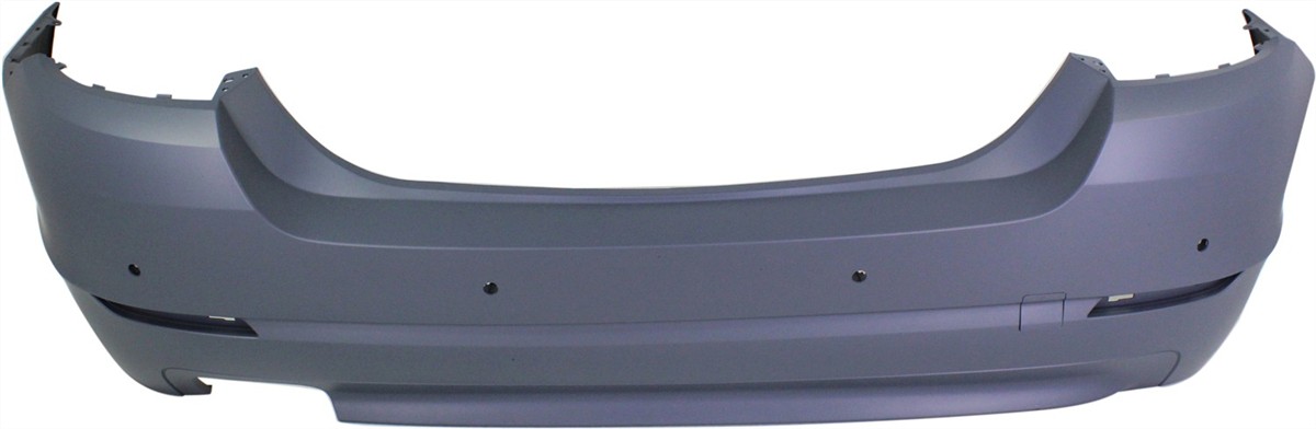 AM 528I 11-13 REAR BUMPER COVER Primed w o M Pkg w PDC Sensor Holes SKU REPB760158P Partslink BM1100248 OEM 51127238522
