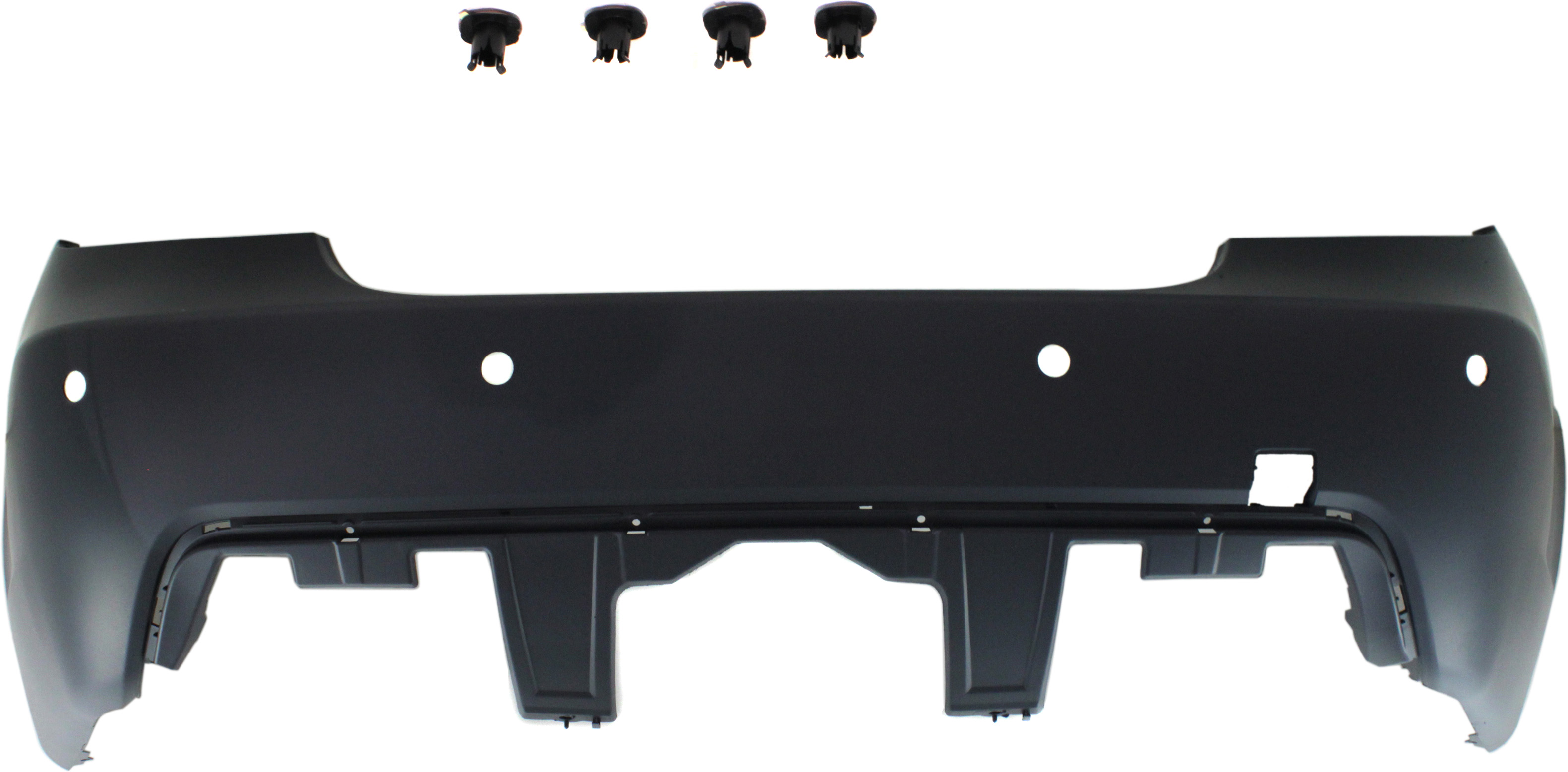 AM 5 SERIES 04-10 REAR BUMPER COVER Primed w M Pkg w Park Dist Ctrl Snsr Holes Sedan SKU REPB760167P Partslink BM1100161 OEM 51127897222