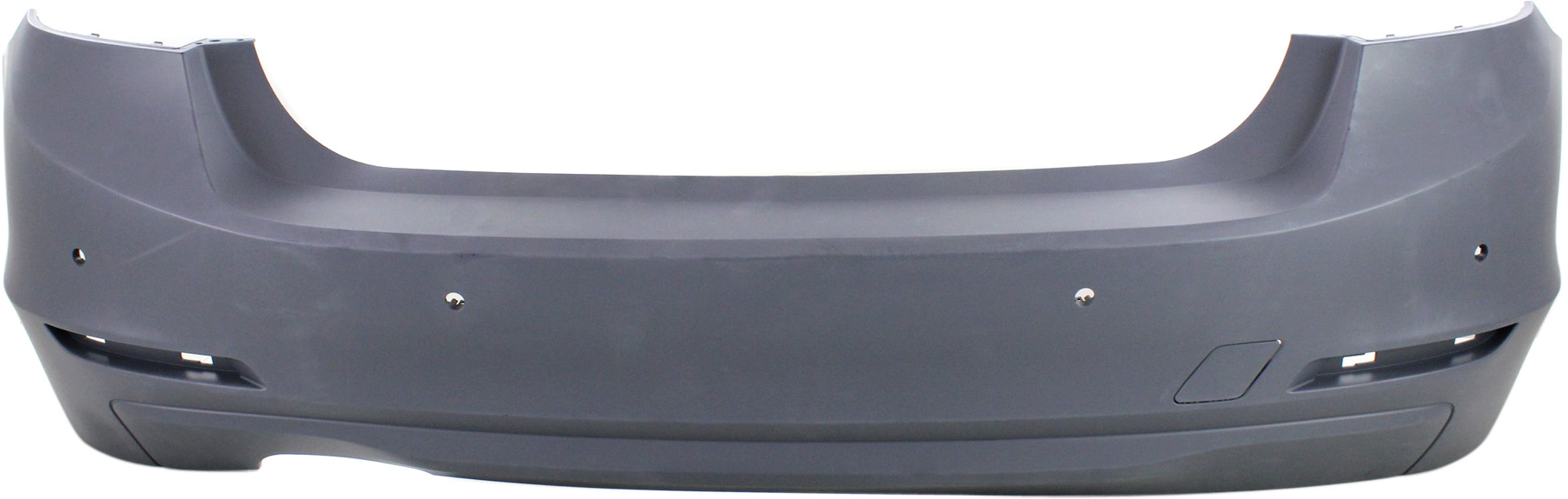 AM 328I 12-15 REAR BUMPER COVER Primed Standard w o M Sport Line Sedan w PDC Sensor Holes w o Molding Holes SKU REPB760176P Partslink BM1100257 OEM 51127312728