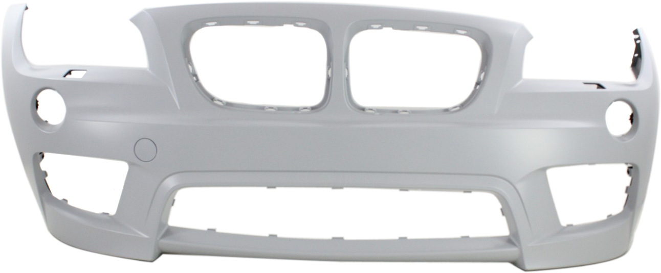 AM X1-13-15 FRONT BUMPER COVER Primed w M Sport Line w HLW Holes w o Park Dist Ctrl Snsr Holes SKU REPBM010304P Partslink BM1000304 OEM 51118050464