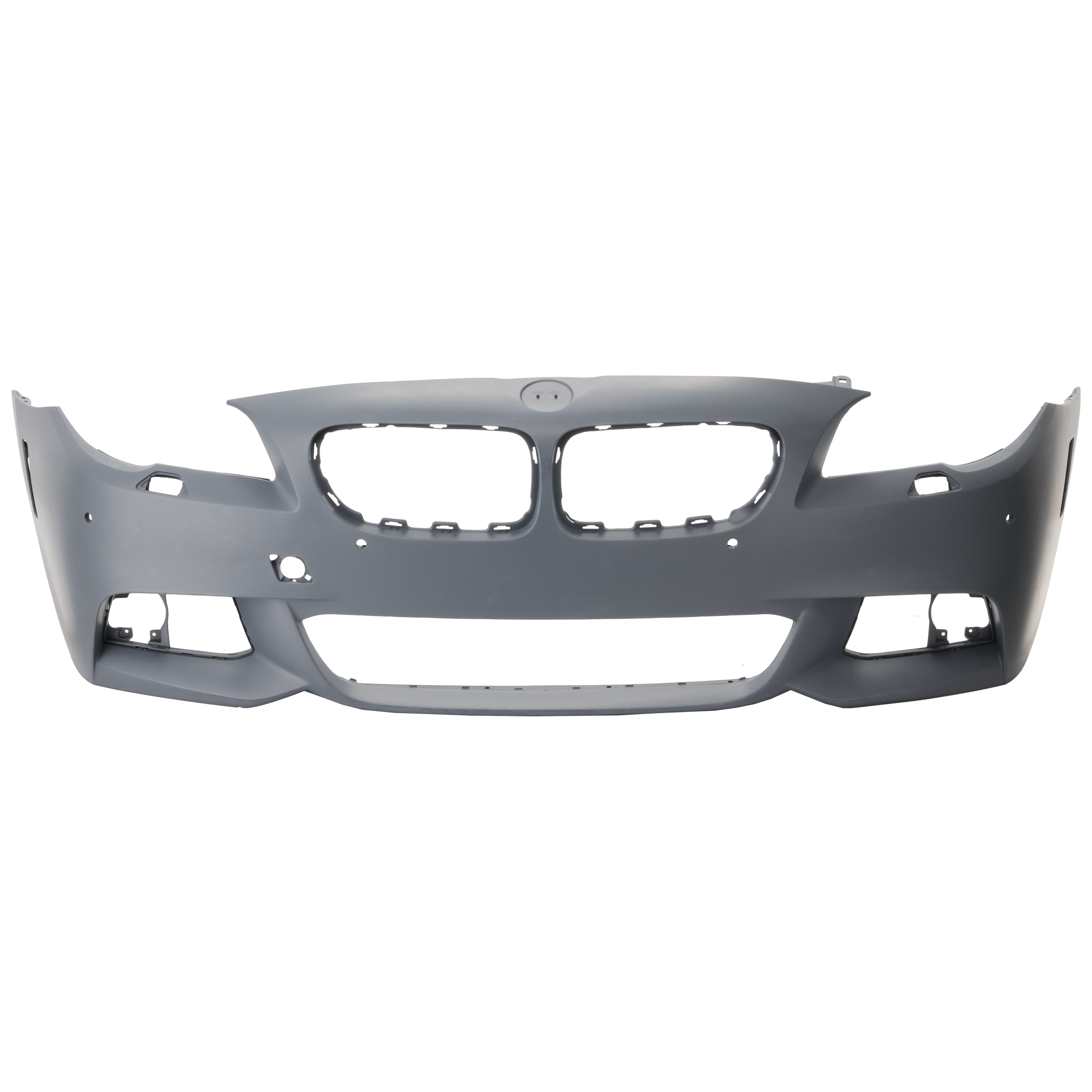 AM 5 SERIES 11-13 FRONT BUMPER COVER Primed Exc. Hybrid Model Sedan w M Pkg w PDC Sensor Holes w o Camera Hole SKU REPBM010315P Partslink BM1000255 OEM 51118048671