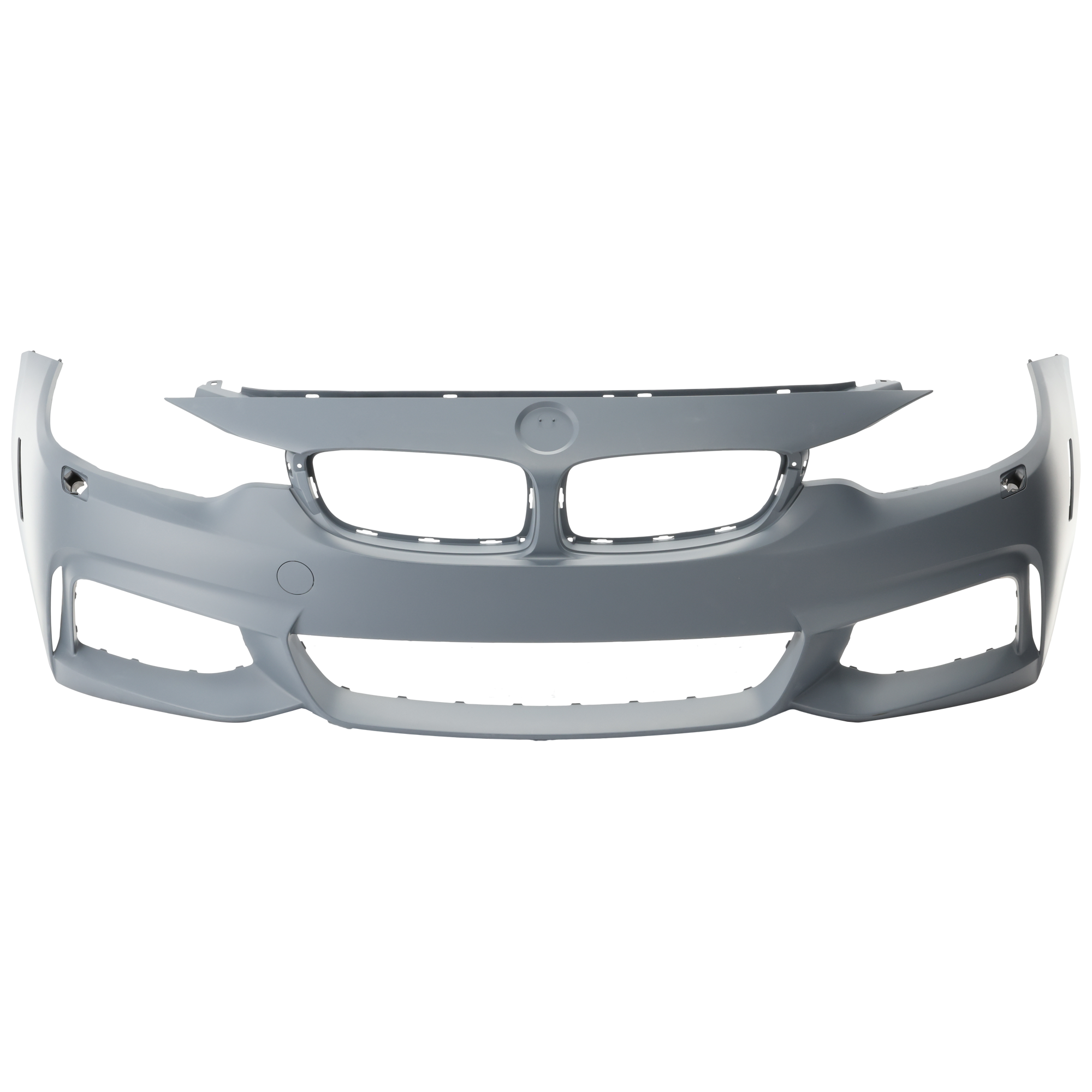 AM 4 SERIES 14-20 FRONT BUMPER COVER Primed w M Sport Pkg w HLW Holes w o PDC Snsr Holes CAPA SKU REPBM010316PQ Partslink BM1000341C OEM 51118060886
