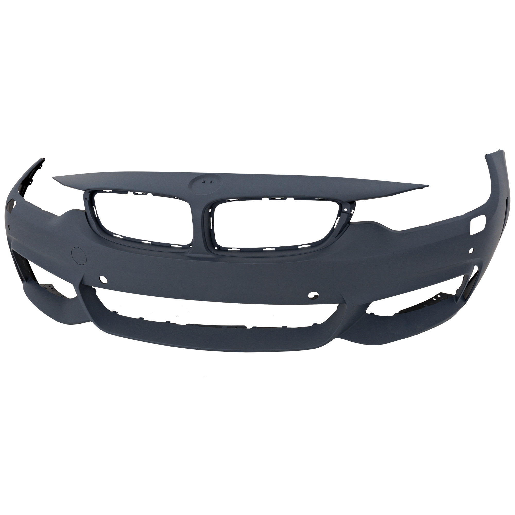 AM 4 SERIES 14-20 FRONT BUMPER COVER Primed w M Sport Pkg w HLW PDC Snsr Holes Cam w o Park Assist Sensor Holes CAPA SKU REPBM010317PQ Partslink BM1000343C OEM 51118061928