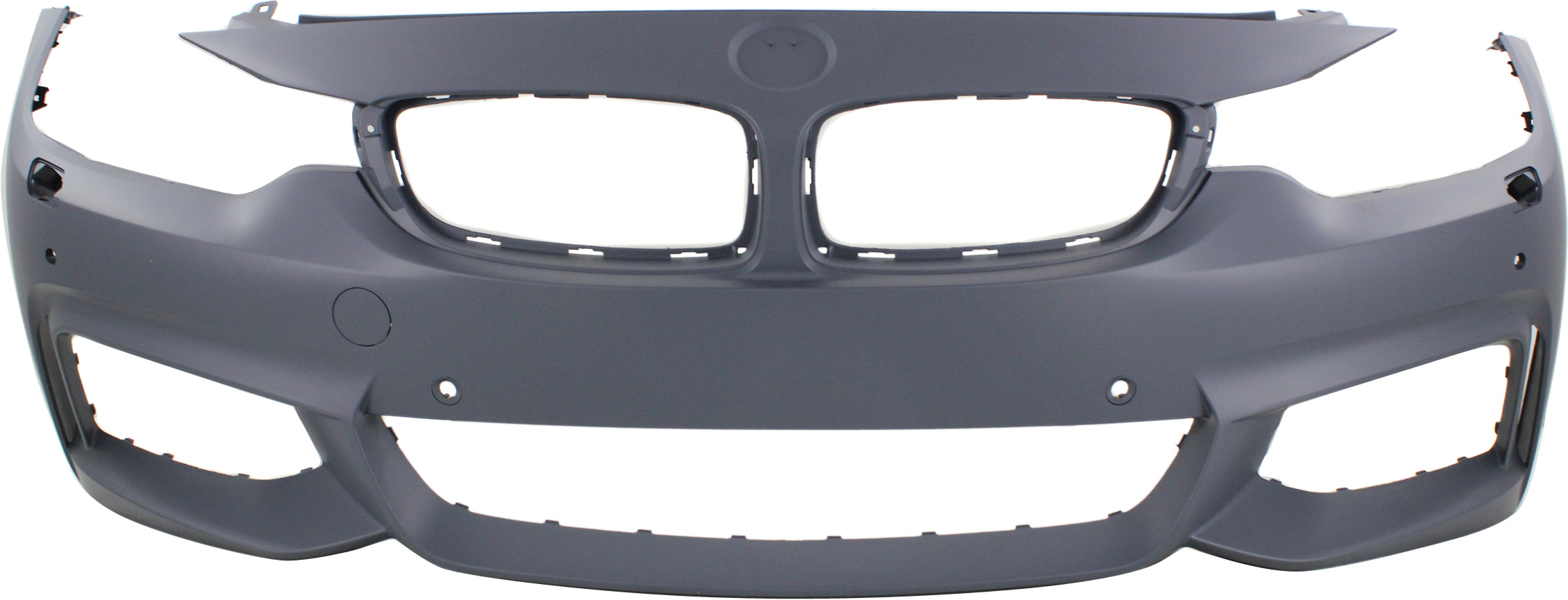 AM 4 SERIES 14-20 FRONT BUMPER COVER Primed w M Sport Pkg w HLW PDC Snsr Holes w o Park Assist Snsr Holes Cam SKU REPBM010318P Partslink BM1000342 OEM 51118060885