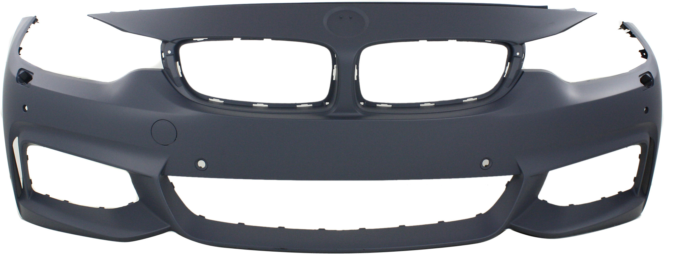 AM 4 SERIES 14-20 FRONT BUMPER COVER Primed w M Sport Pkg w HLW Park Assist Snsr PDC Snsr Holes Cam SKU REPBM010319P Partslink BM1000345 OEM 51118061935