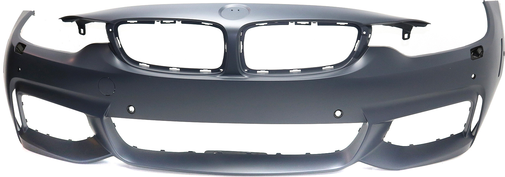 AM 4 SERIES 14-20 FRONT BUMPER COVER Primed w M Sport Pkg w HLW Park Assist Snsr PDC Snsr Holes w o Cam CAPA SKU REPBM010320PQ Partslink BM1000344C OEM 51118060887