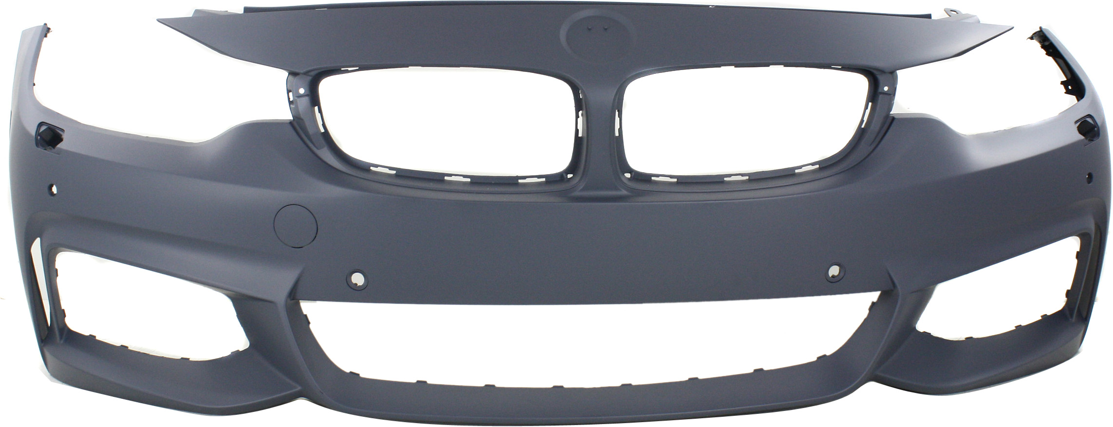 AM 4 SERIES 14-20 FRONT BUMPER COVER Primed w M Sport Pkg w HLW Park Assist Snsr PDC Snsr Holes w o Cam SKU REPBM010320P Partslink BM1000344 OEM 51118060887