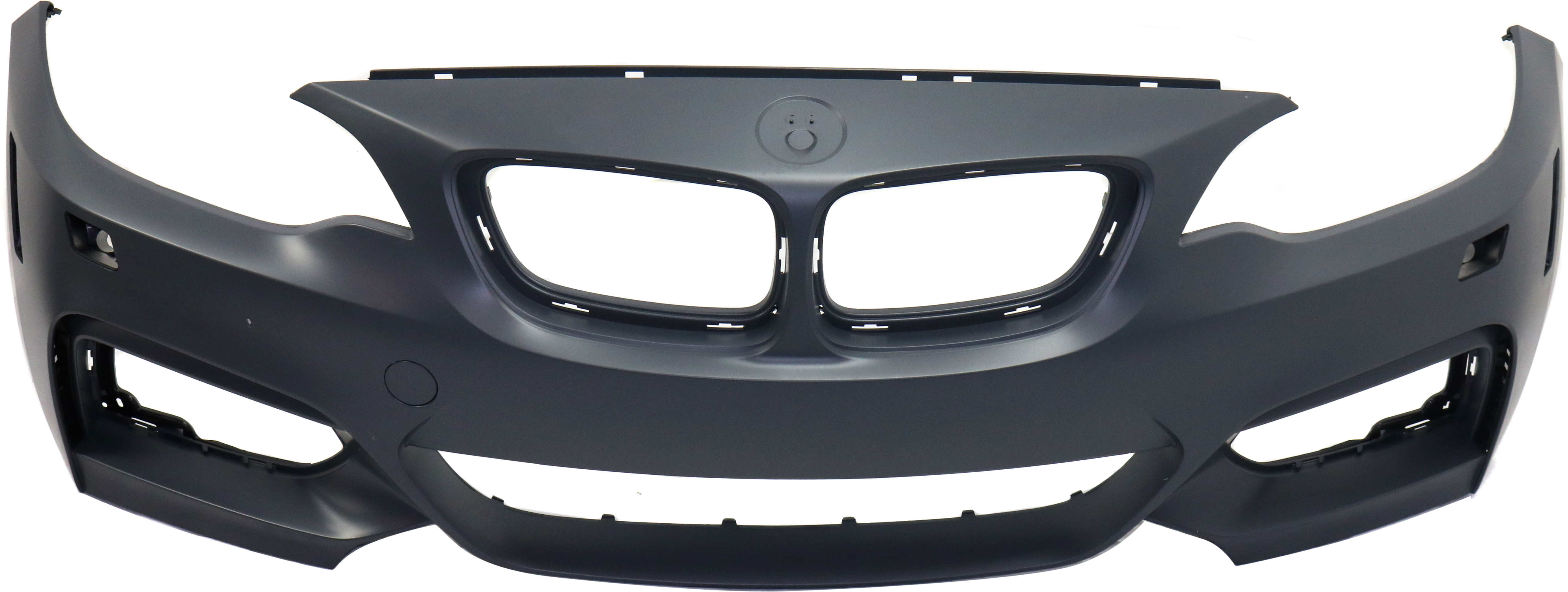 AM 2 SERIES 14-21 FRONT BUMPER COVER Primed 230i 17-17-228i Convertible Coupe w M Sport Pkg w HLW Holes w o PDC Sensor and Park Assist Sensor Holes SKU REPBM010352P Partslink BM1000330 OEM 51118058095