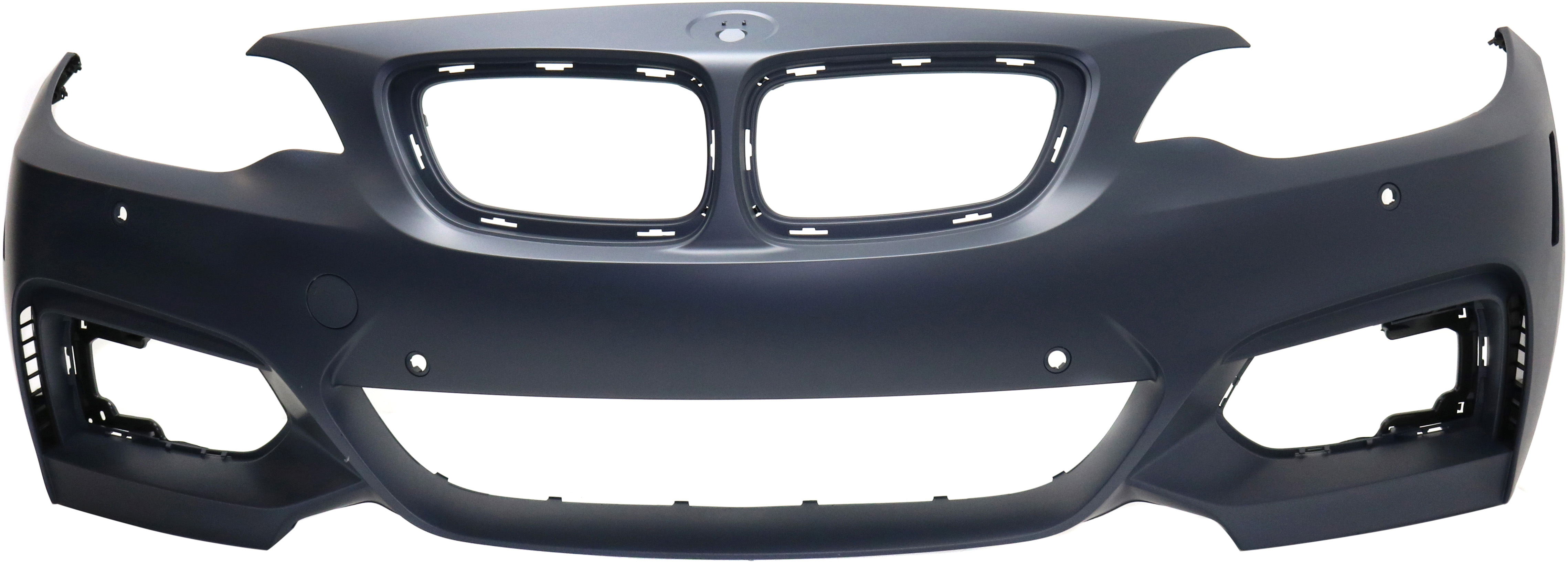 AM 2 SERIES 14-21 FRONT BUMPER COVER Primed 230i 17-21-228i Convertible Coupe w M Sport Pkg w o HLW Holes w PDC Sensor and Park Assist Sensor Holes SKU REPBM010364P Partslink BM1000411 OEM 51118058099
