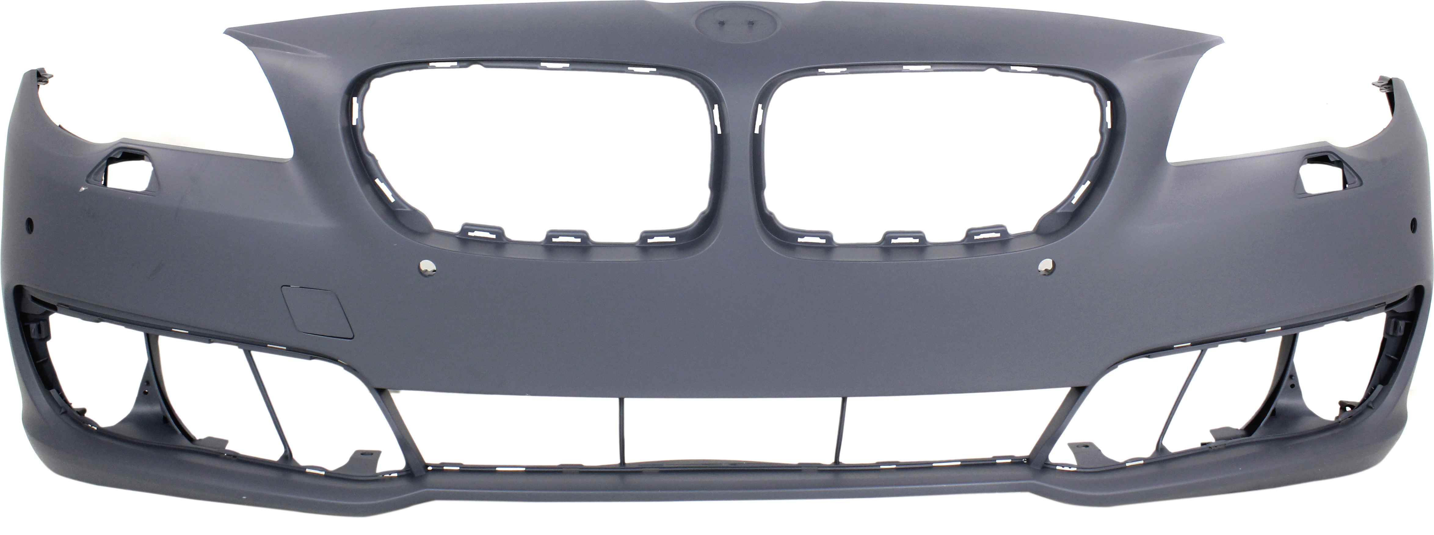AM 5 SERIES 14-16 FRONT BUMPER COVER Primed w o M Pkg Sedan w Park Distance Control Sensor and Camera Hole SKU REPBM010369P Partslink BM1000310 OEM 51117332681
