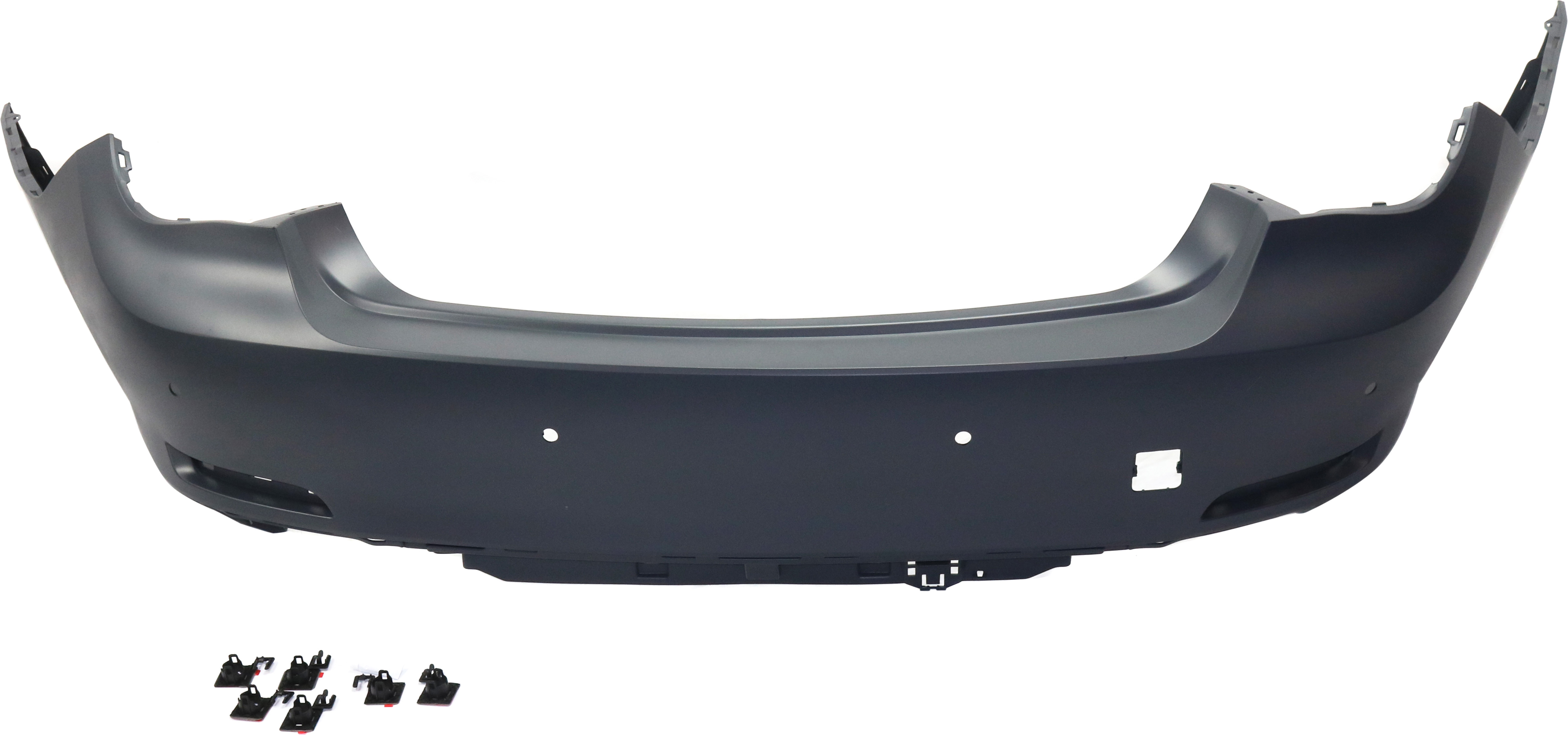 AM 7 SERIES 09-12 REAR BUMPER COVER Primed Non Hybrid 09-12 Hybrid 11-12 w o M Pkg w PDC Sensor Holes SKU REPBM760112P Partslink BM1100198 OEM 51127209926