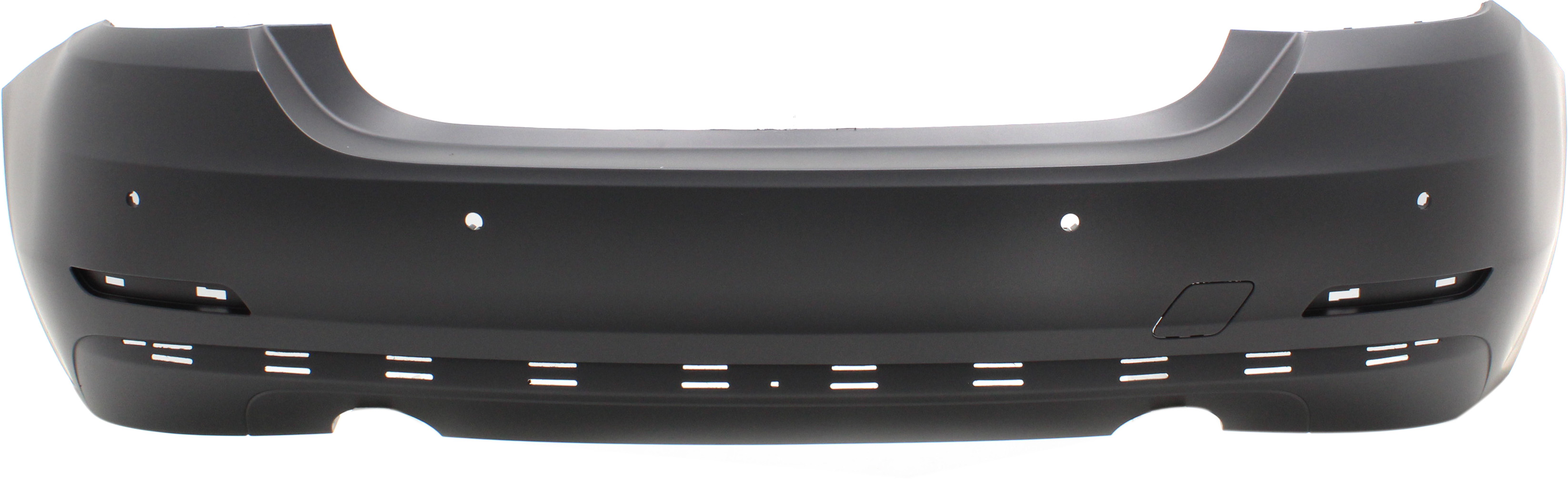 AM 435I 440I 14-17 REAR BUMPER COVER Prmd Luxury Modern Sport Line Models w o M Sport Line w PDC Snsr Holes Conv Cpe CAPA SKU REPBM760127PQ Partslink BM1100289C OEM 51127363309
