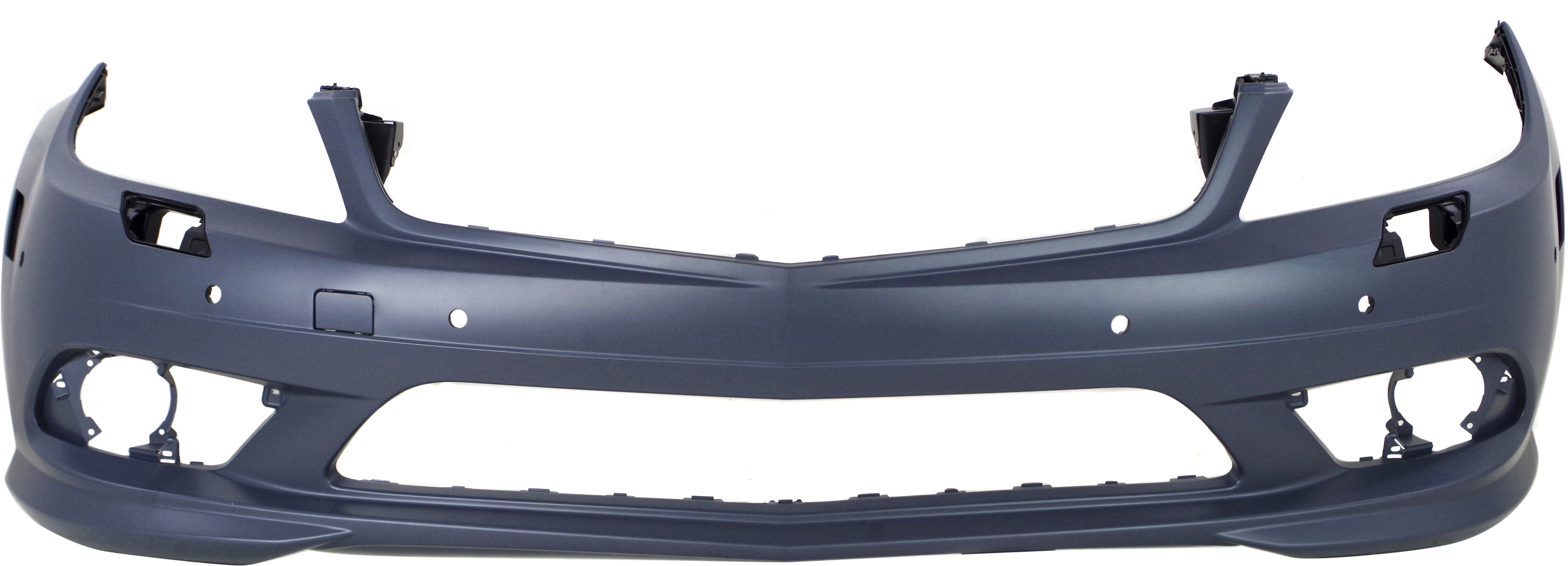 AM C CLASS 08-11 FRONT BUMPER COVER Prmd Exc. C63 AMG Model w AMG Pkg w HLW and Ptronic Holes CAPA SKU REPBZ010307PQ Partslink MB1000343C OEM 2048857825
