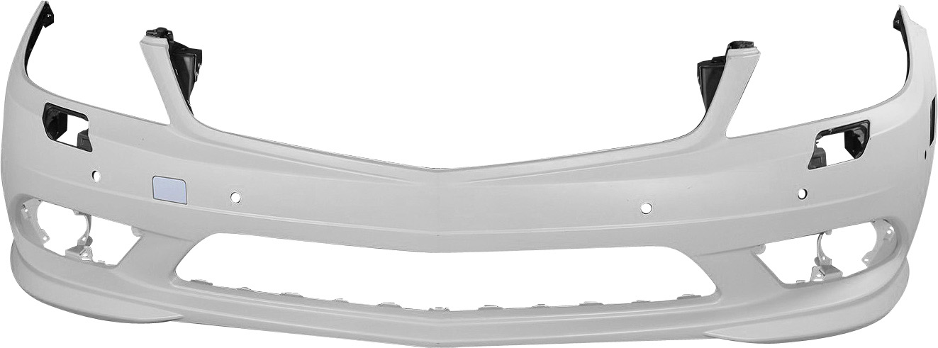 AM C CLASS 08-11 FRONT BUMPER COVER Prmd Exc. C63 AMG Model w AMG Pkg w HLW and Ptronic Holes SKU REPBZ010307P Partslink MB1000343 OEM 2048857825