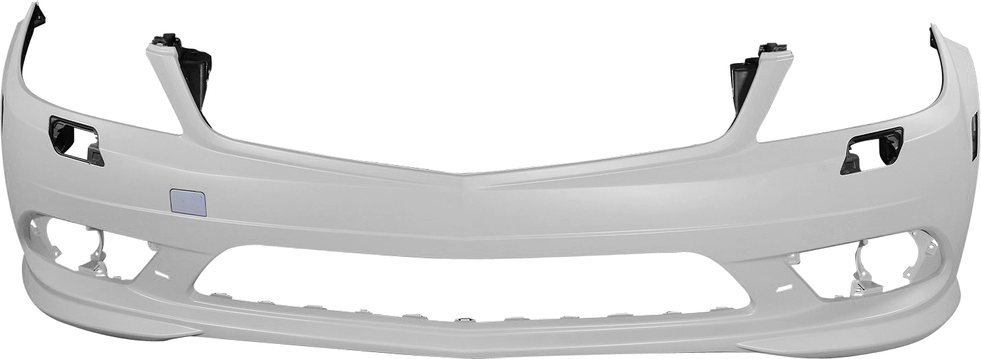 AM C CLASS 08-11 FRONT BUMPER COVER Prmd Exc. C63 AMG Model w AMG Pkg w HLW Holes w o Ptronic Holes SKU REPBZ010308P Partslink MB1000295 OEM 2048857625