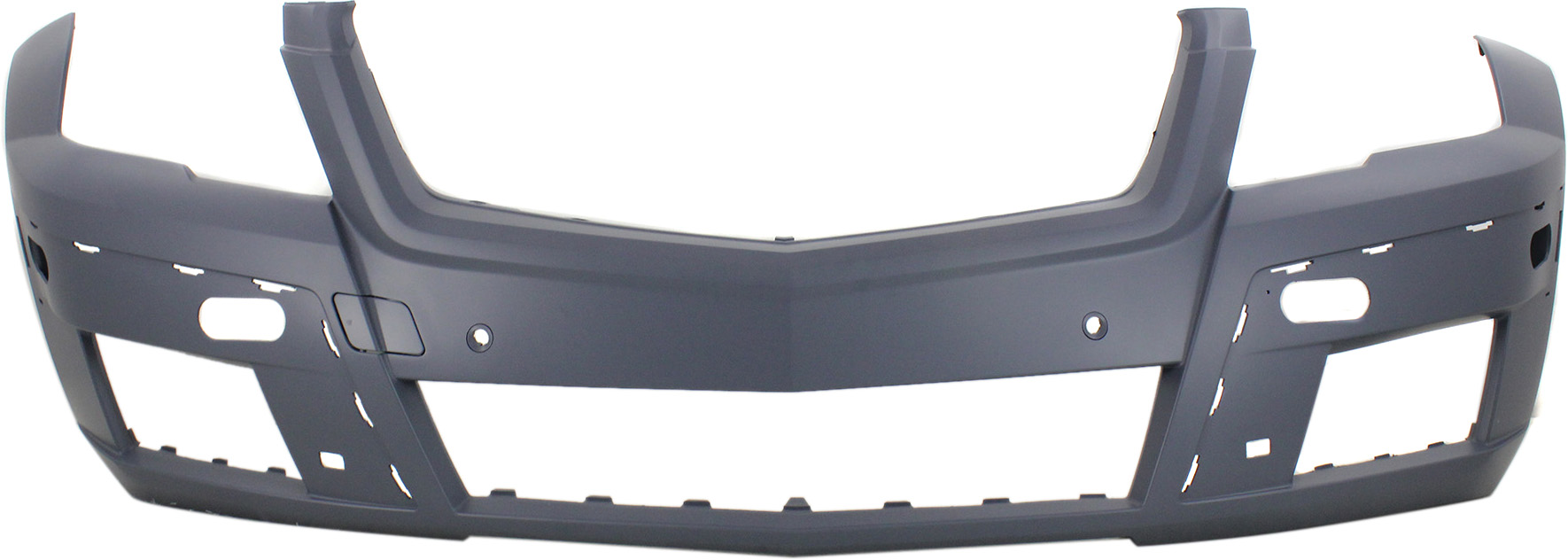 AM GLK CLASS 10-12 FRONT BUMPER COVER Prmd w o HLW Holes w Parktronic Holes SKU REPBZ010333P Partslink MB1000337 OEM 2048804640